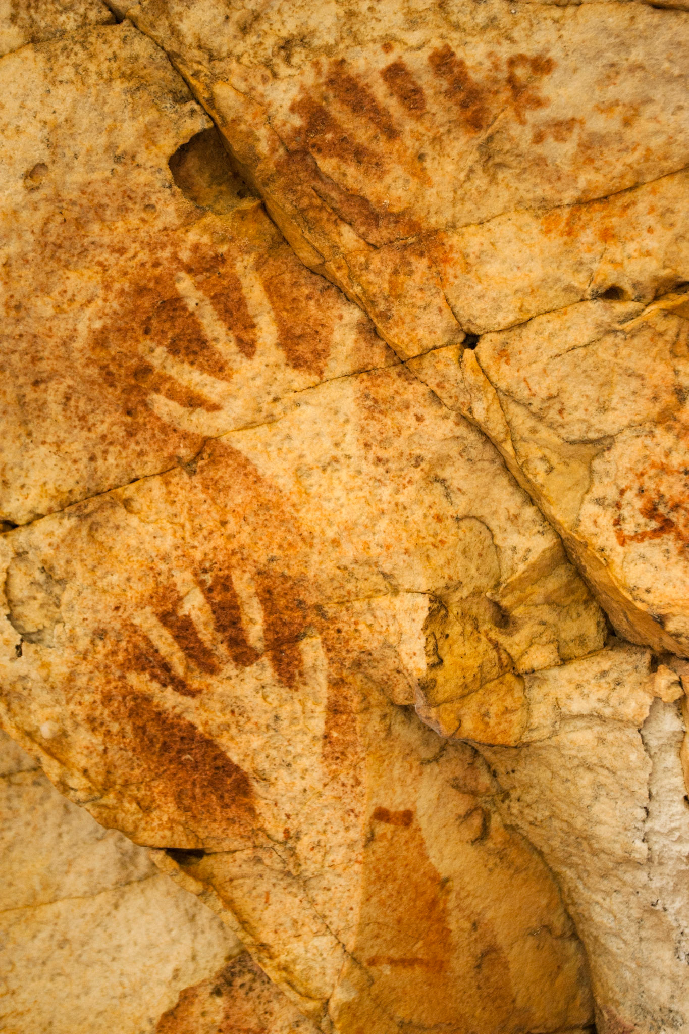 Rock-art hands, Mount Borradale, Arnhemland, Northern Territory