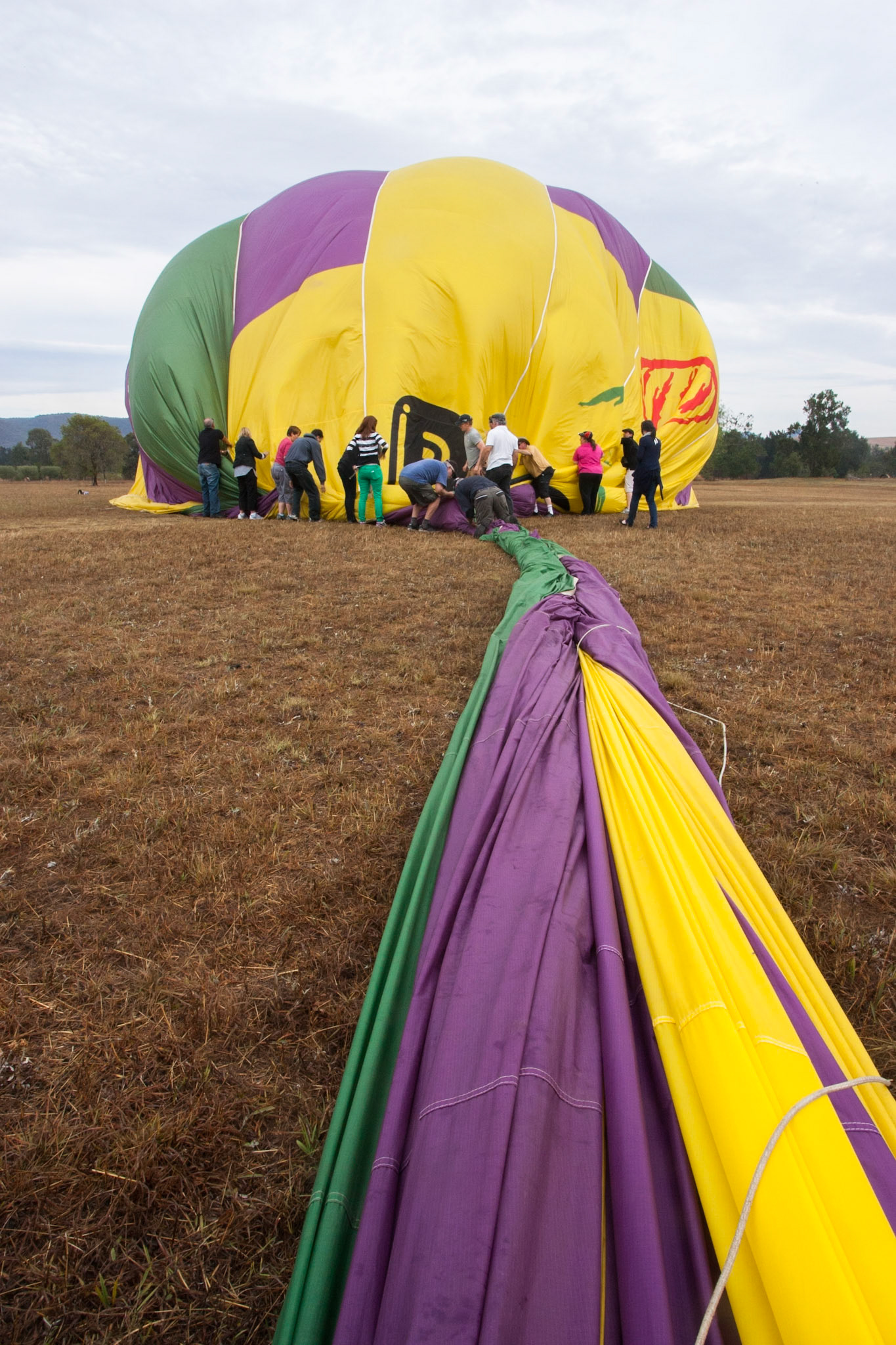 Hot air balloon ride in the Hunter Valley, New South Wales.
