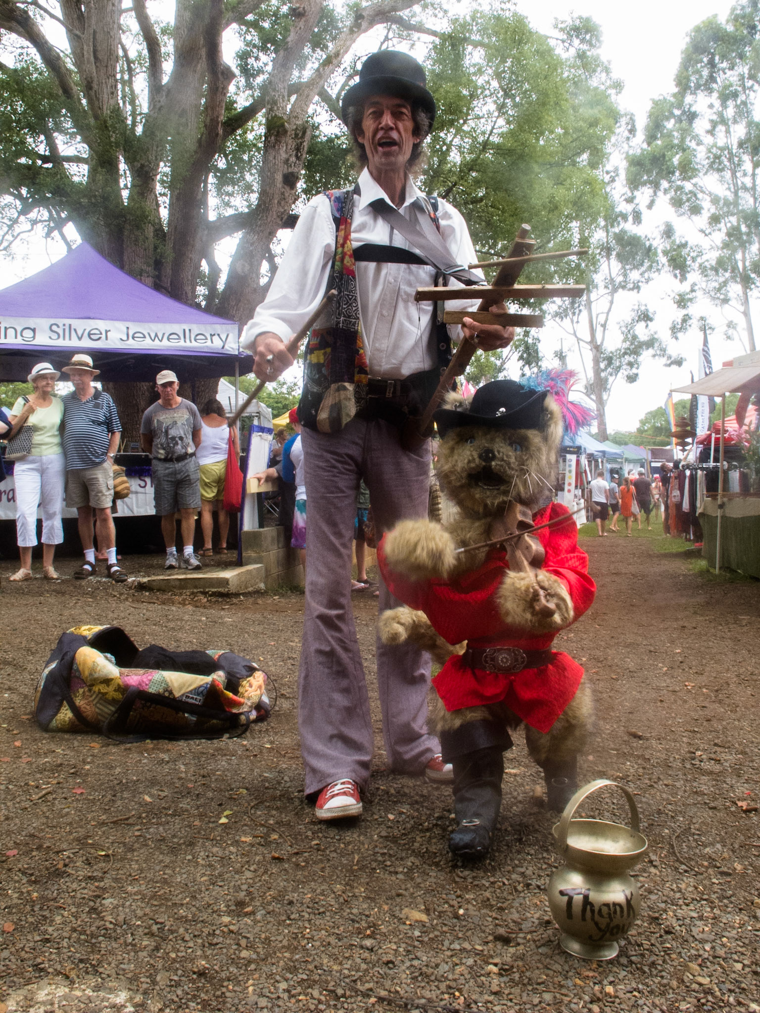 Puss in boots, Bangalow market, Bangalow, New South Wales, Australia
