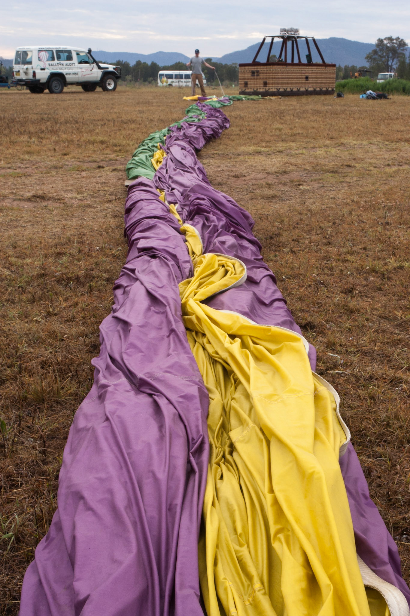Hot air balloon ride in the Hunter Valley, New South Wales.