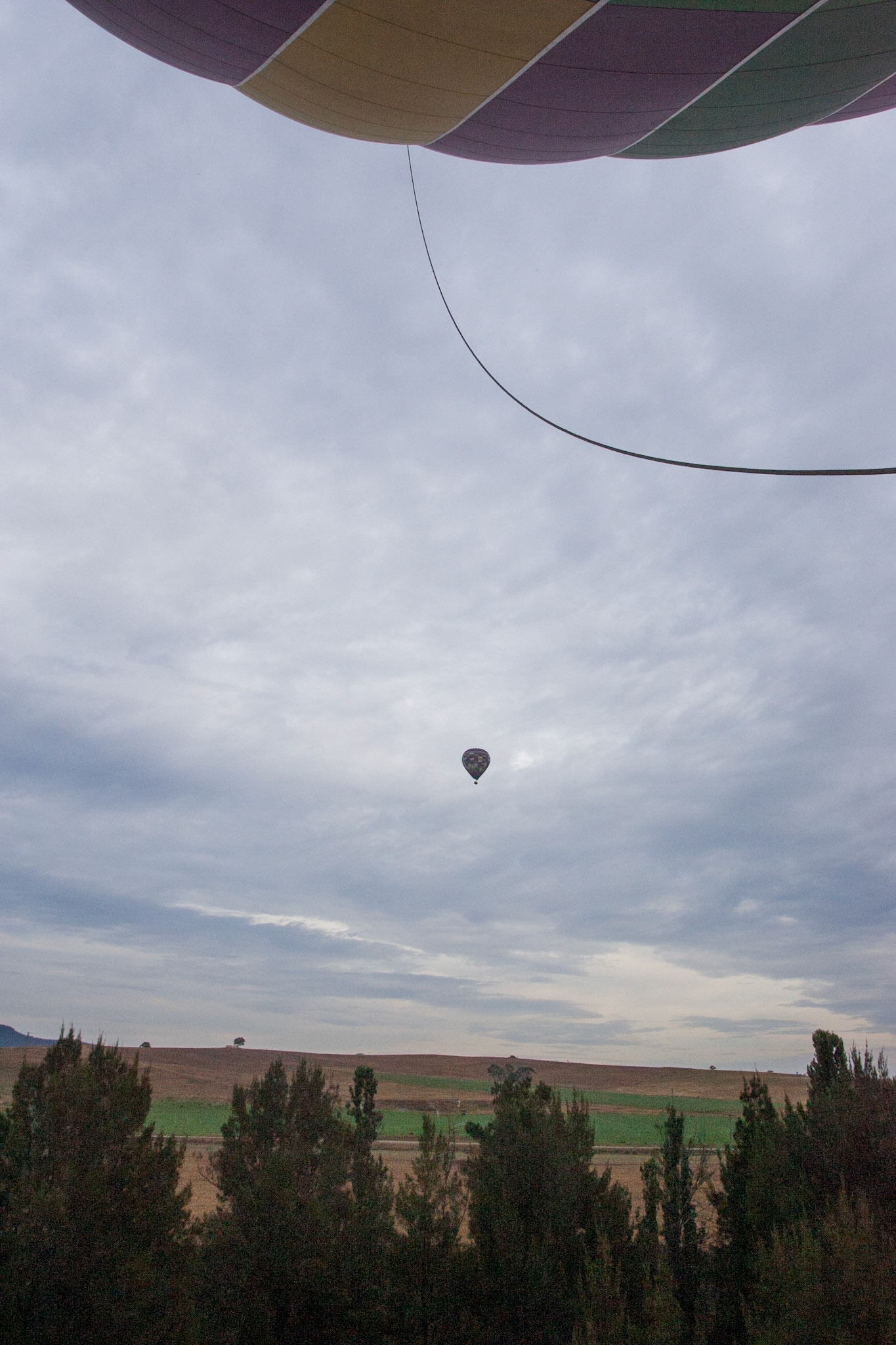 Hot air balloon ride in the Hunter Valley, New South Wales.