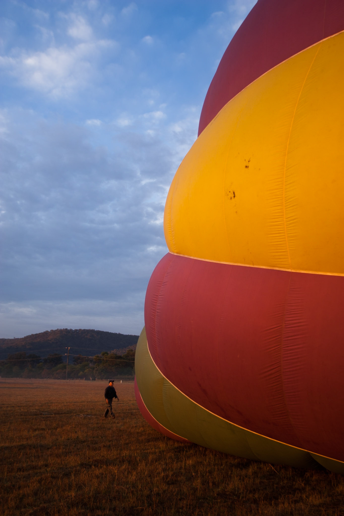 Hot air balloon ride in the Hunter Valley, New South Wales.