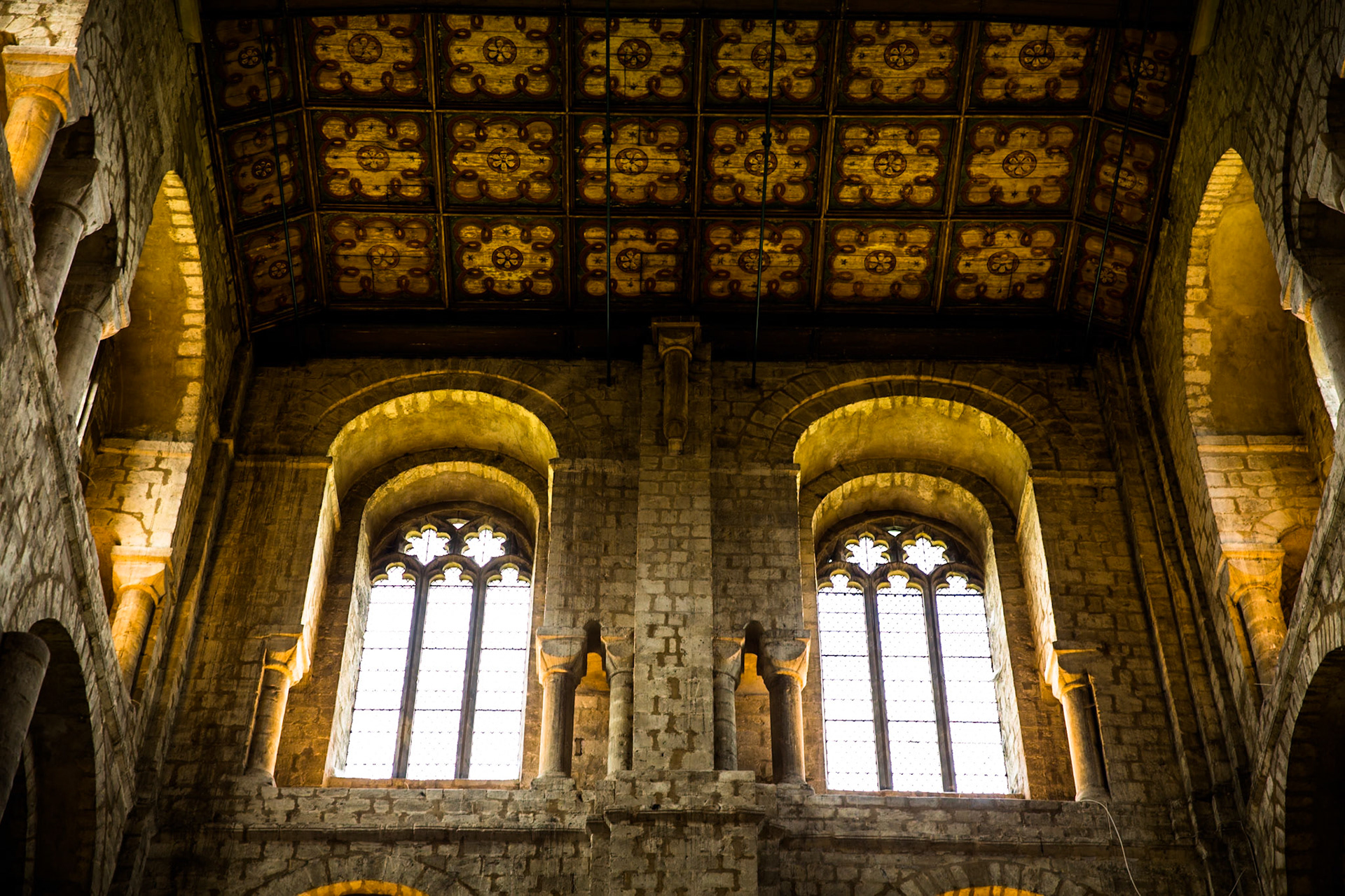 Winchester Cathedral, founded in 642, in Winchester, Hampshire, England
