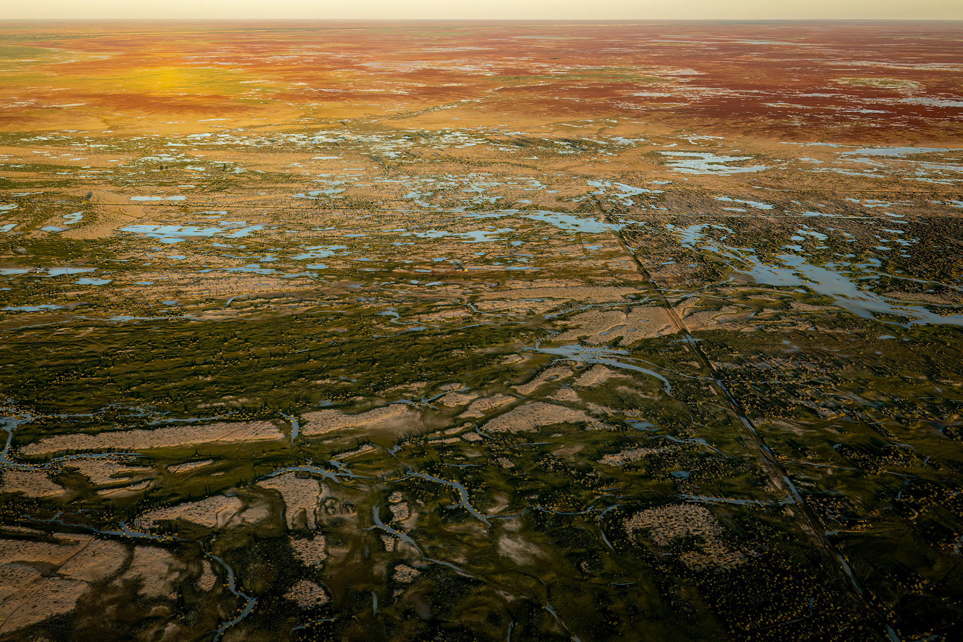 Landscape, Goyder lagoon, Birdsville, Queensland, Australia