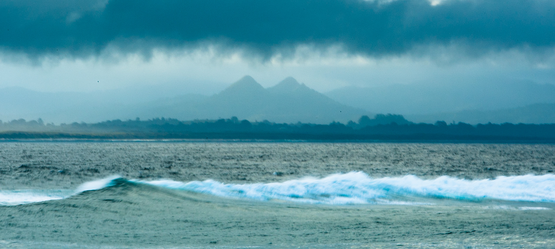 Storm clouds over Little Watgo's beach, Byron Bay