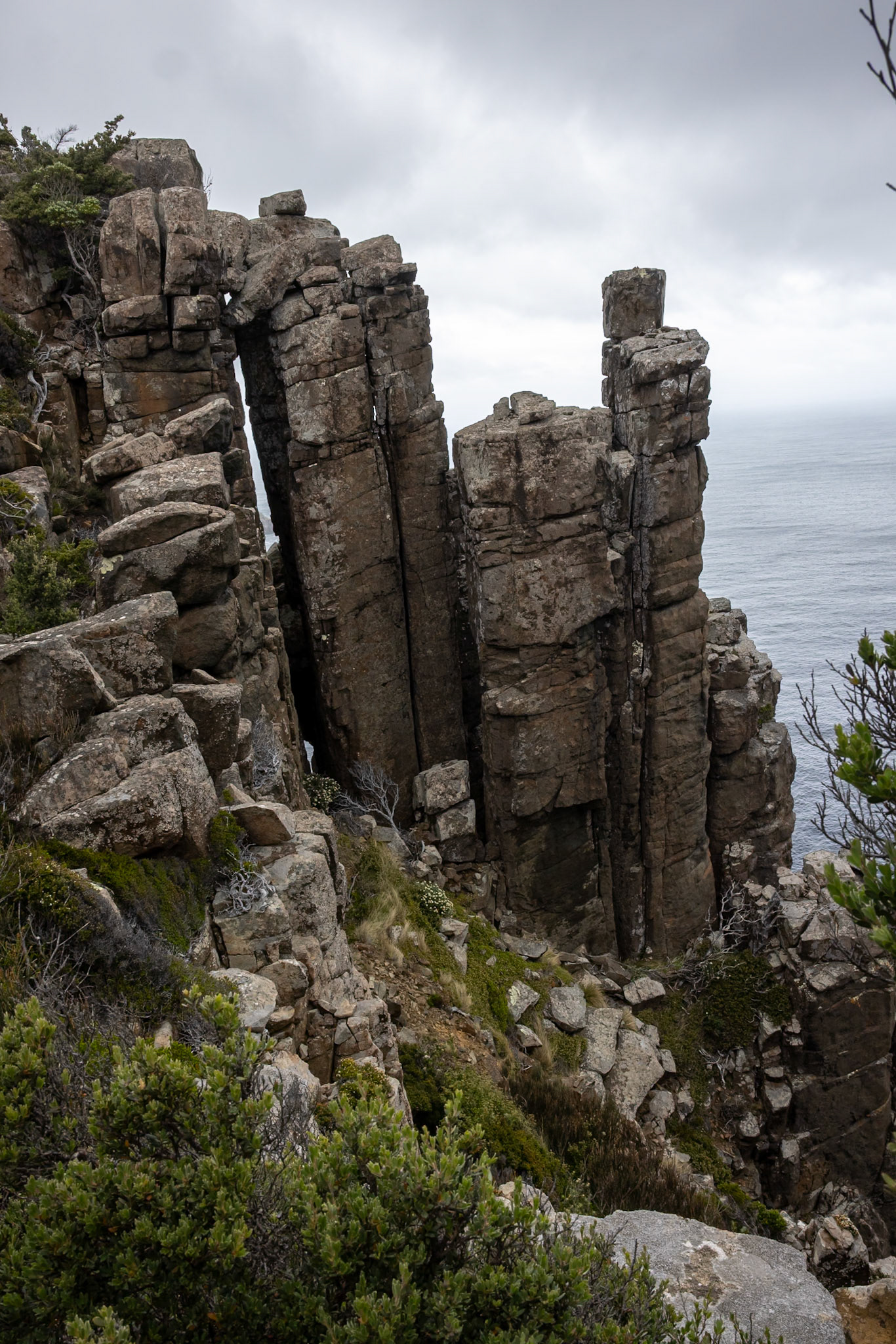 Three Capes Track, Cape Pillar Lodge to Cape Pillar and return, Tasmania