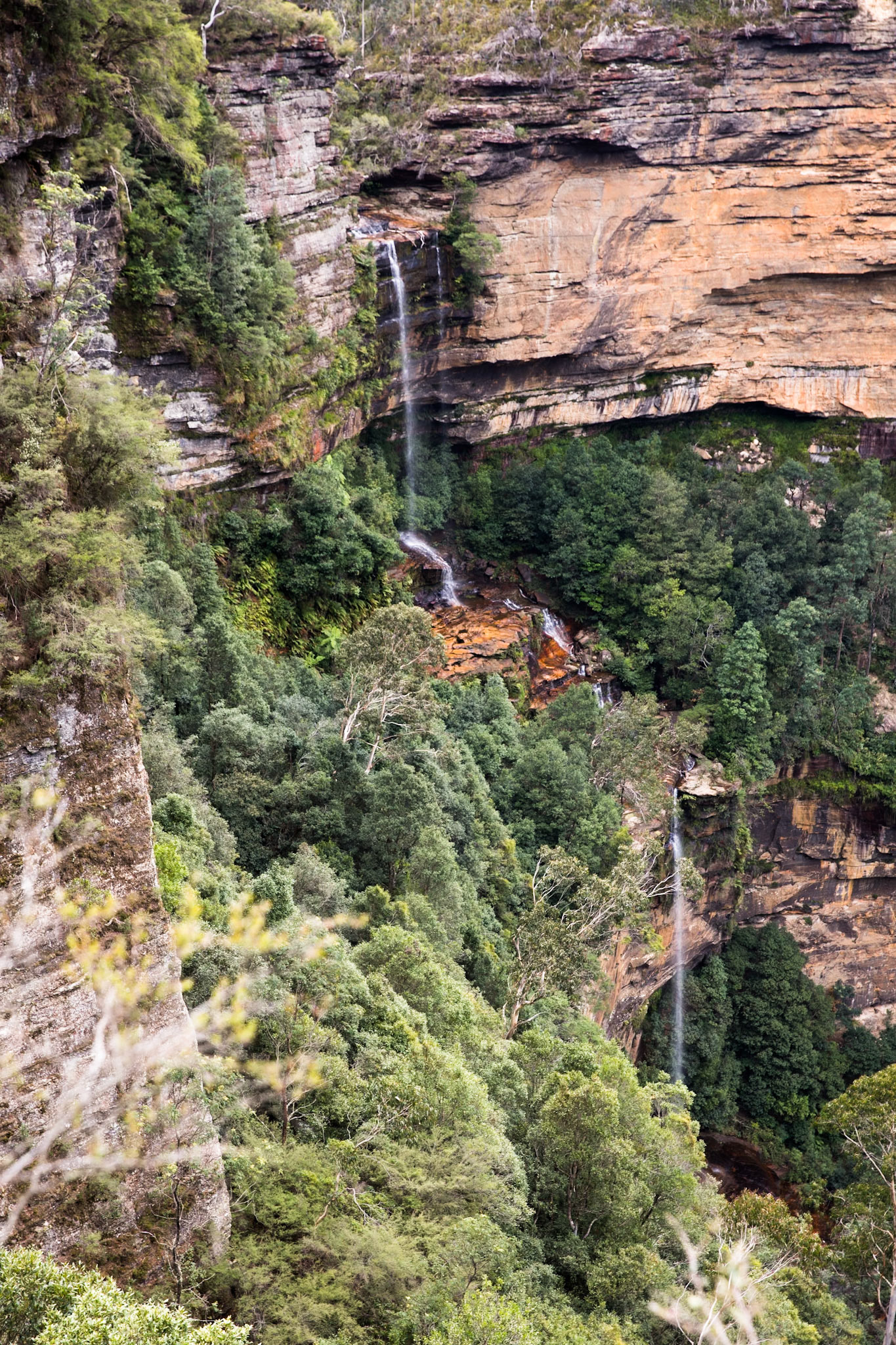 Started at the Scenic Railway and descended via Furber Steps to Federal Pass. Traversed Federal Pass past the lower station of Scenic Railway; through the landslide area; past the bottom of Golden Stairs as far as Ruined Castle.  Lunch on top Ruined Castle then completed a circuit around Ruined Castle back to Federal Pass.  Retraced our steps to Golden Stairs which we took up to Narrow Neck. Notes by Peter Watt.