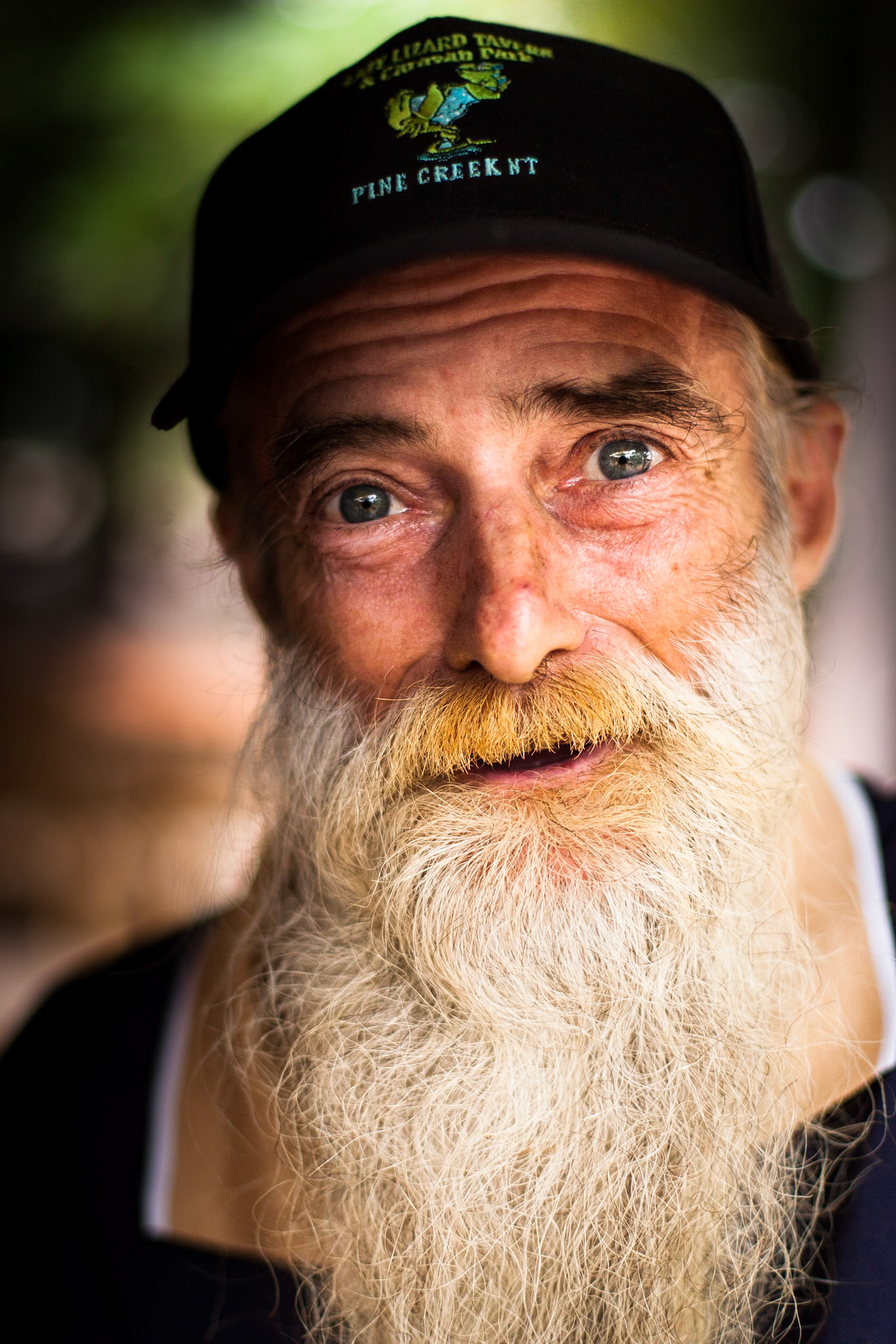 Brownie, patron of the Lazy-Lizard, Pine Creek, Northern Territory, Australia