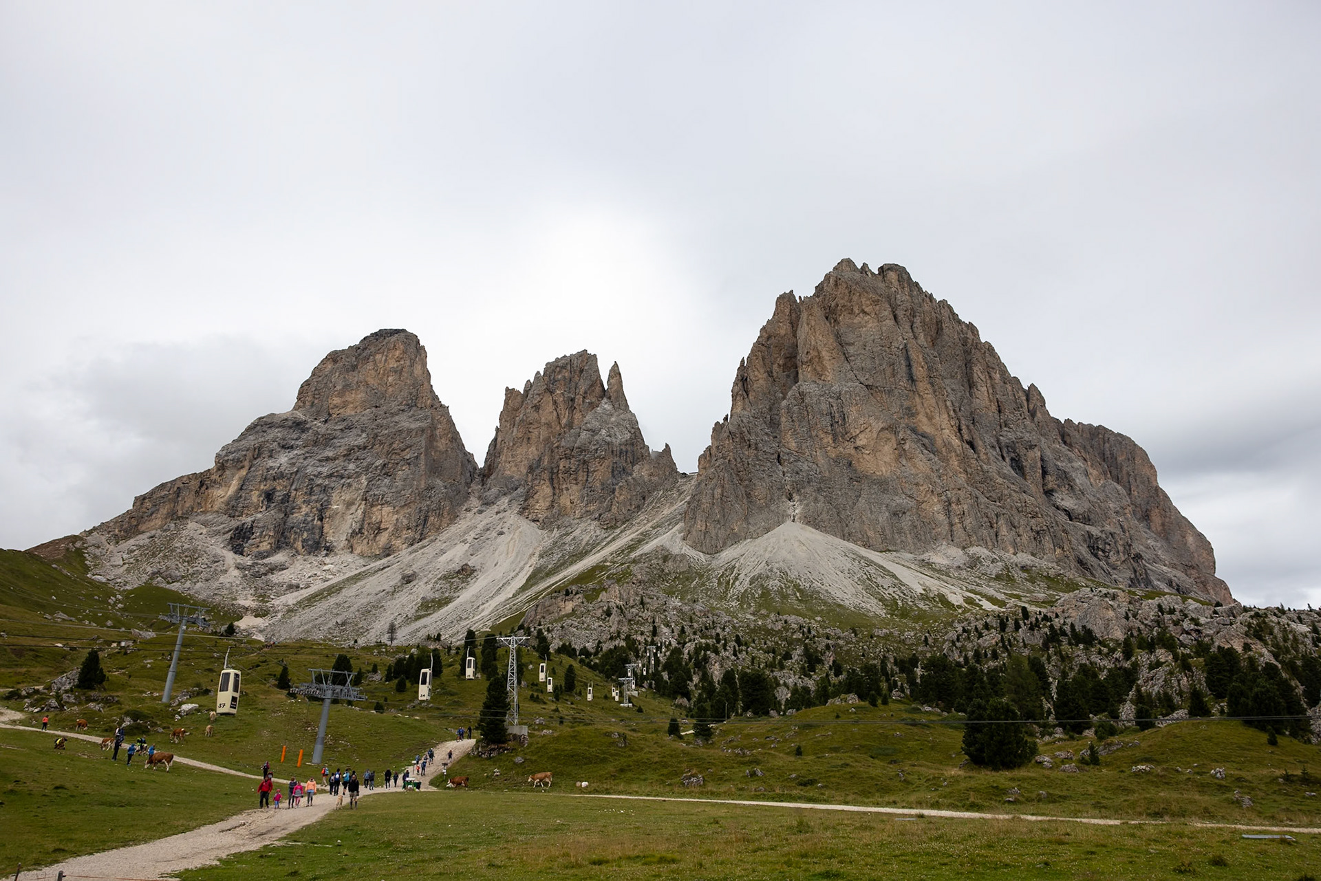 Passo Sella, Sassolungo, Selva di Val Gardena, Dolomites, South Tyrol, Italy