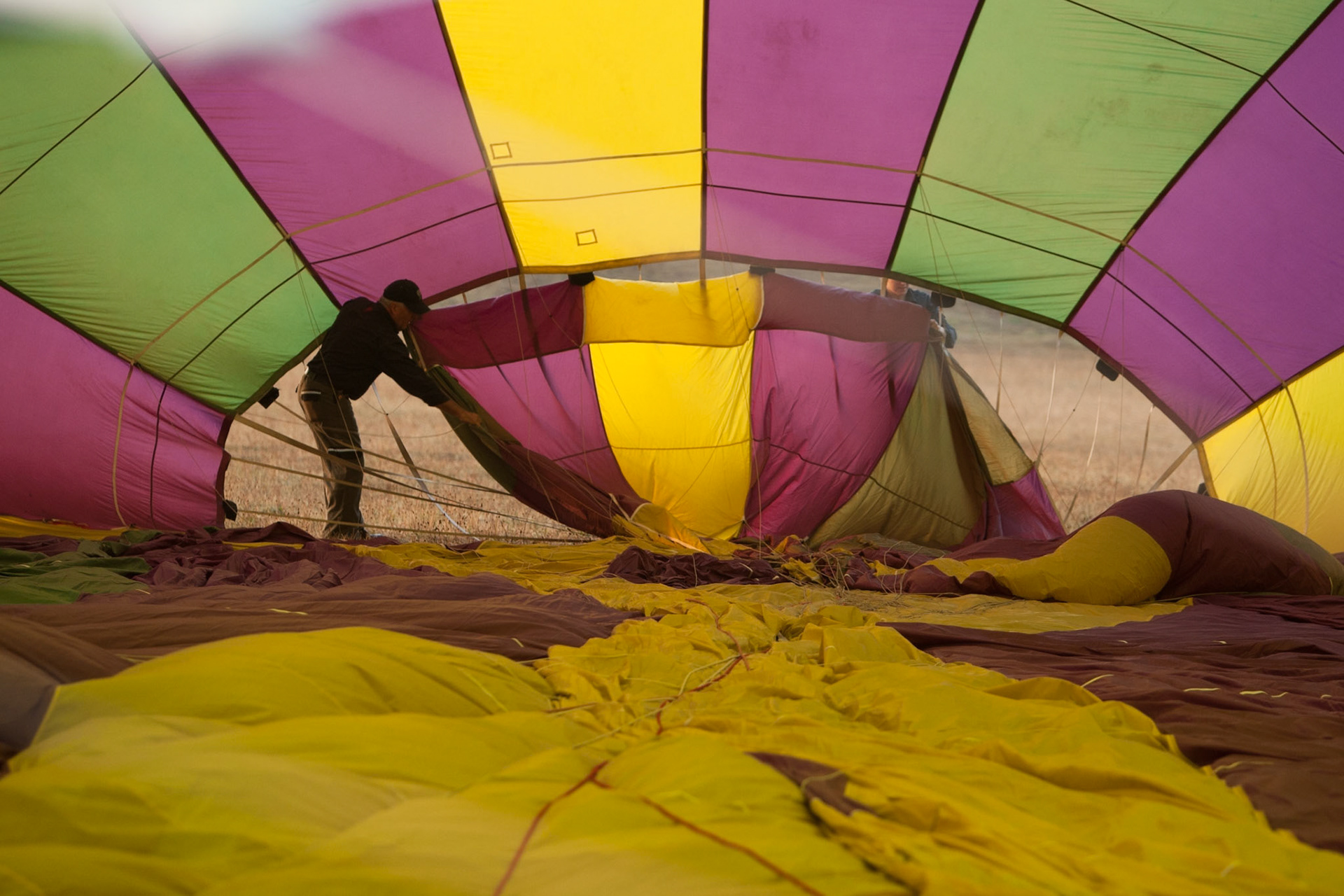 Hot air balloon ride in the Hunter Valley, New South Wales.
