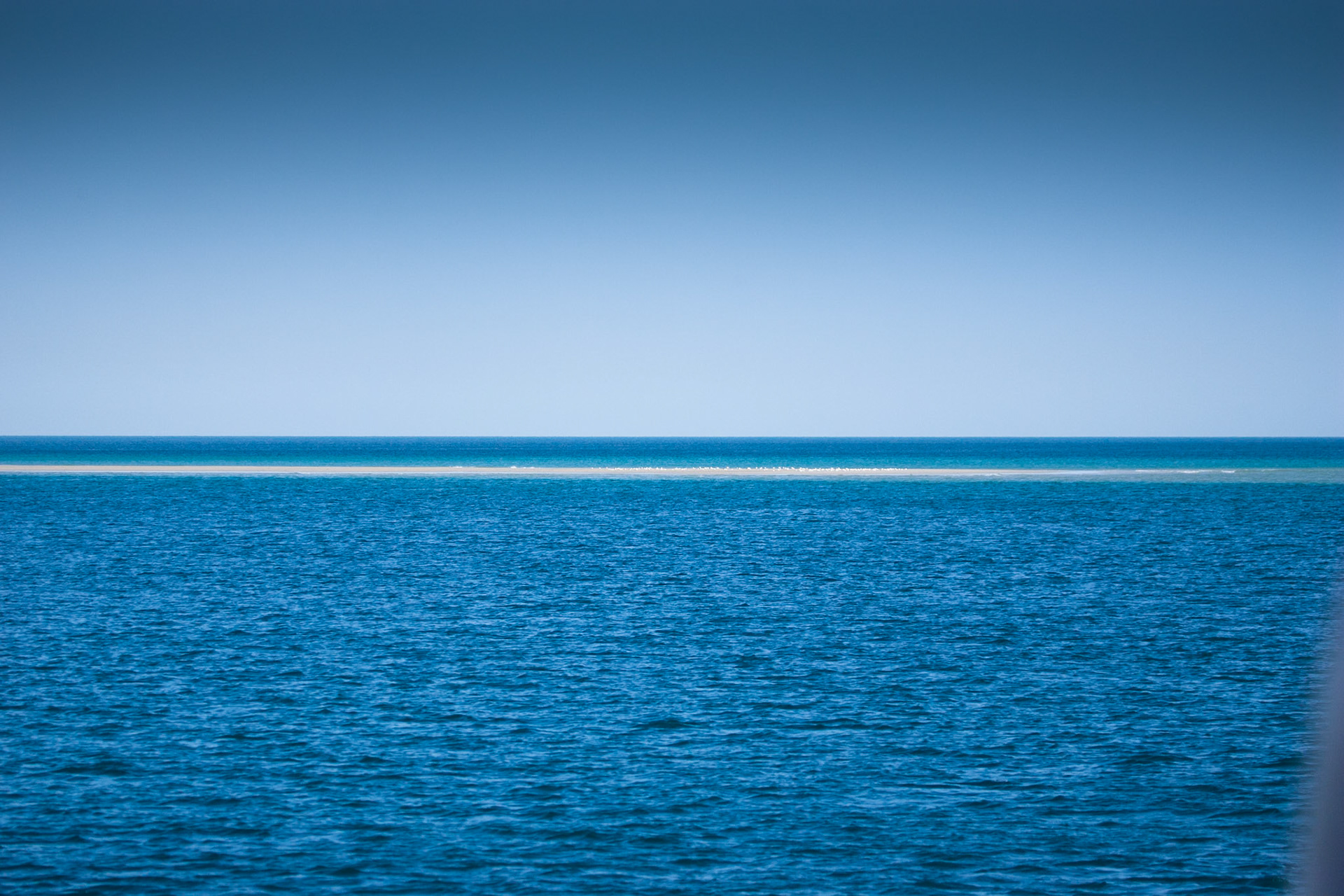 Sandbank and turquoise sea, Hervey Bay near Fraser Island, Queensland