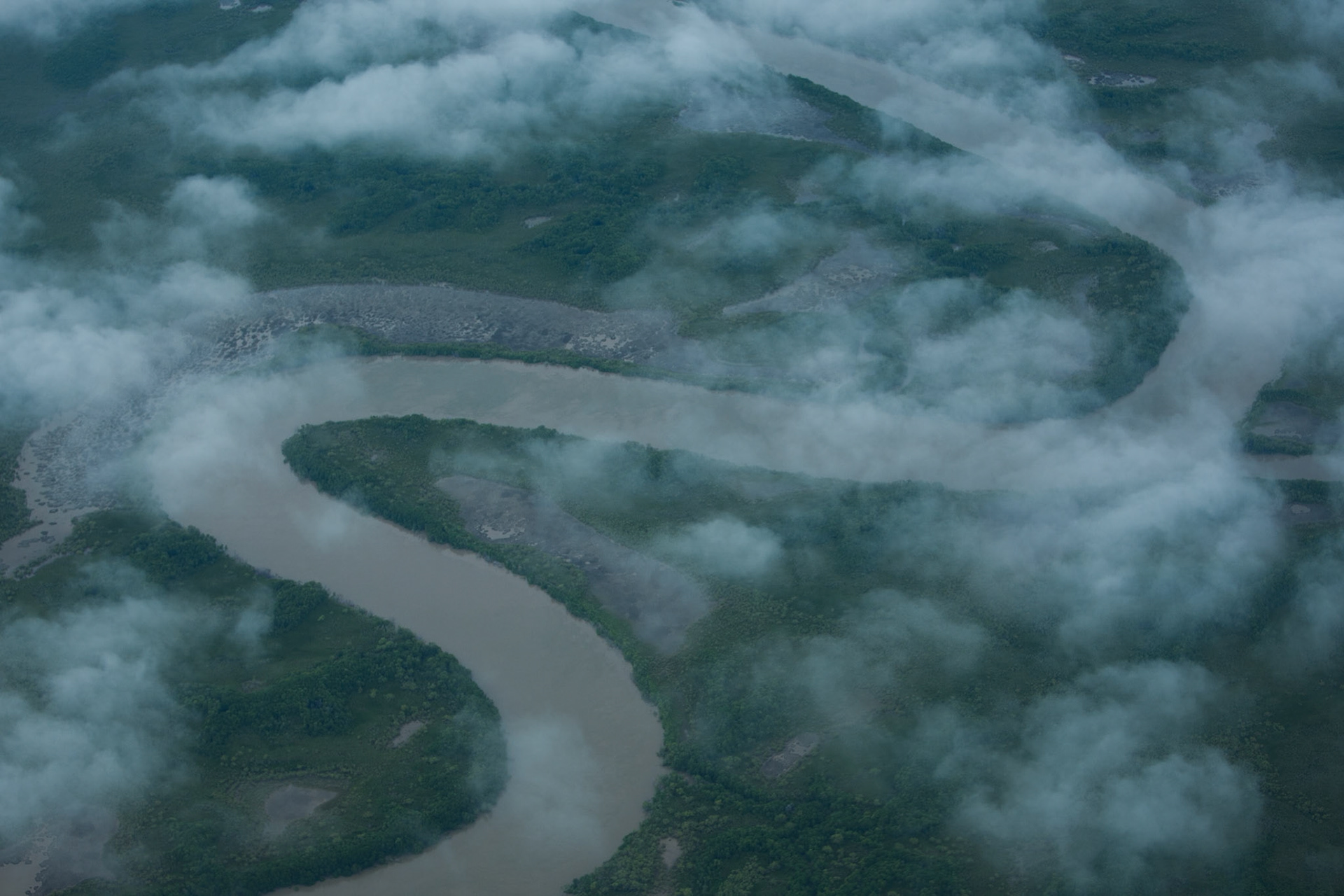 An aerial view of Arnhemland, flying from Mount Borradale to Darwin