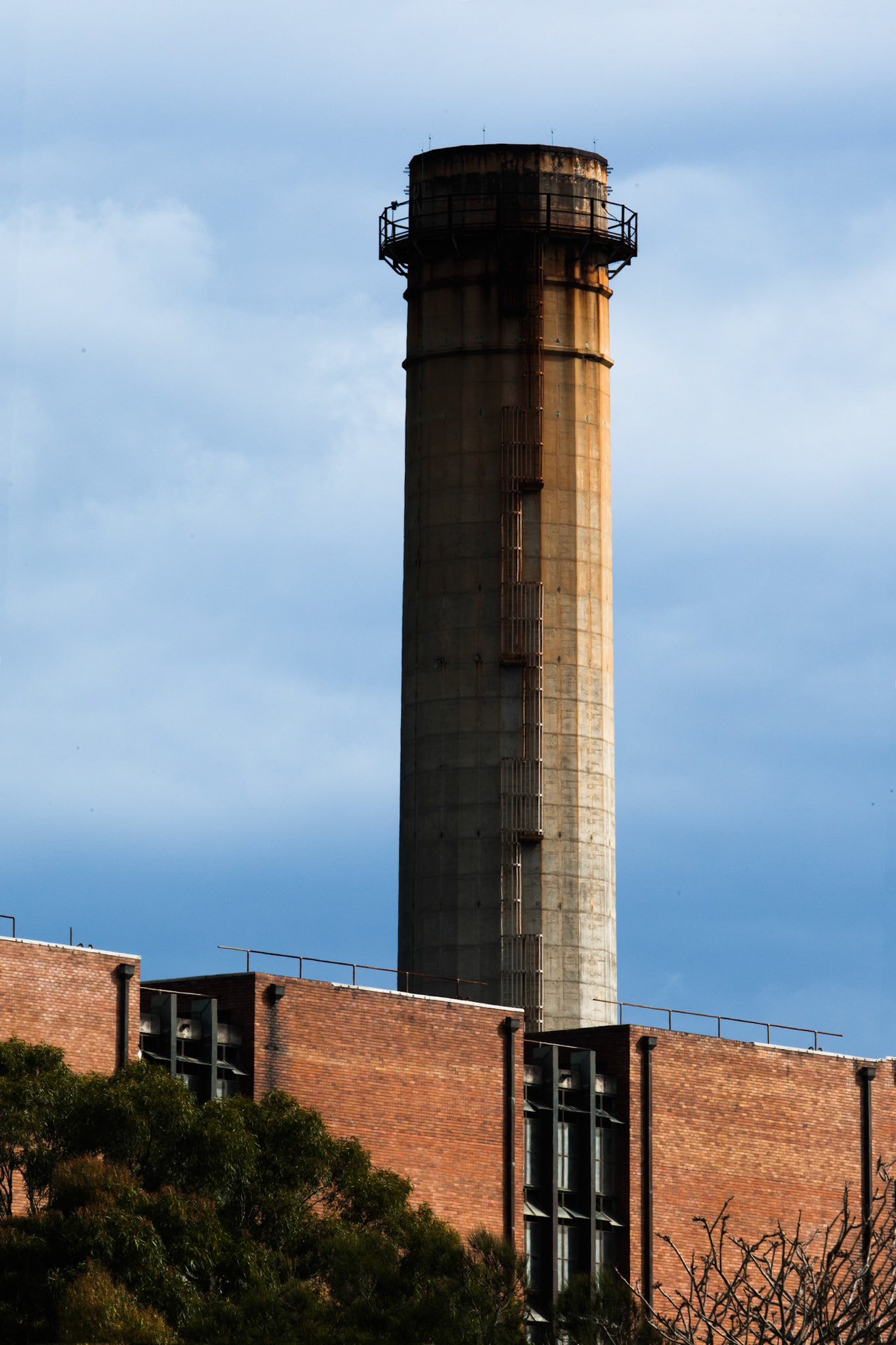 A disused and derelict powerstation at Wangi Wangi, near Newcastle. A huge power station has been built a few kilometres from this once proud structure.
