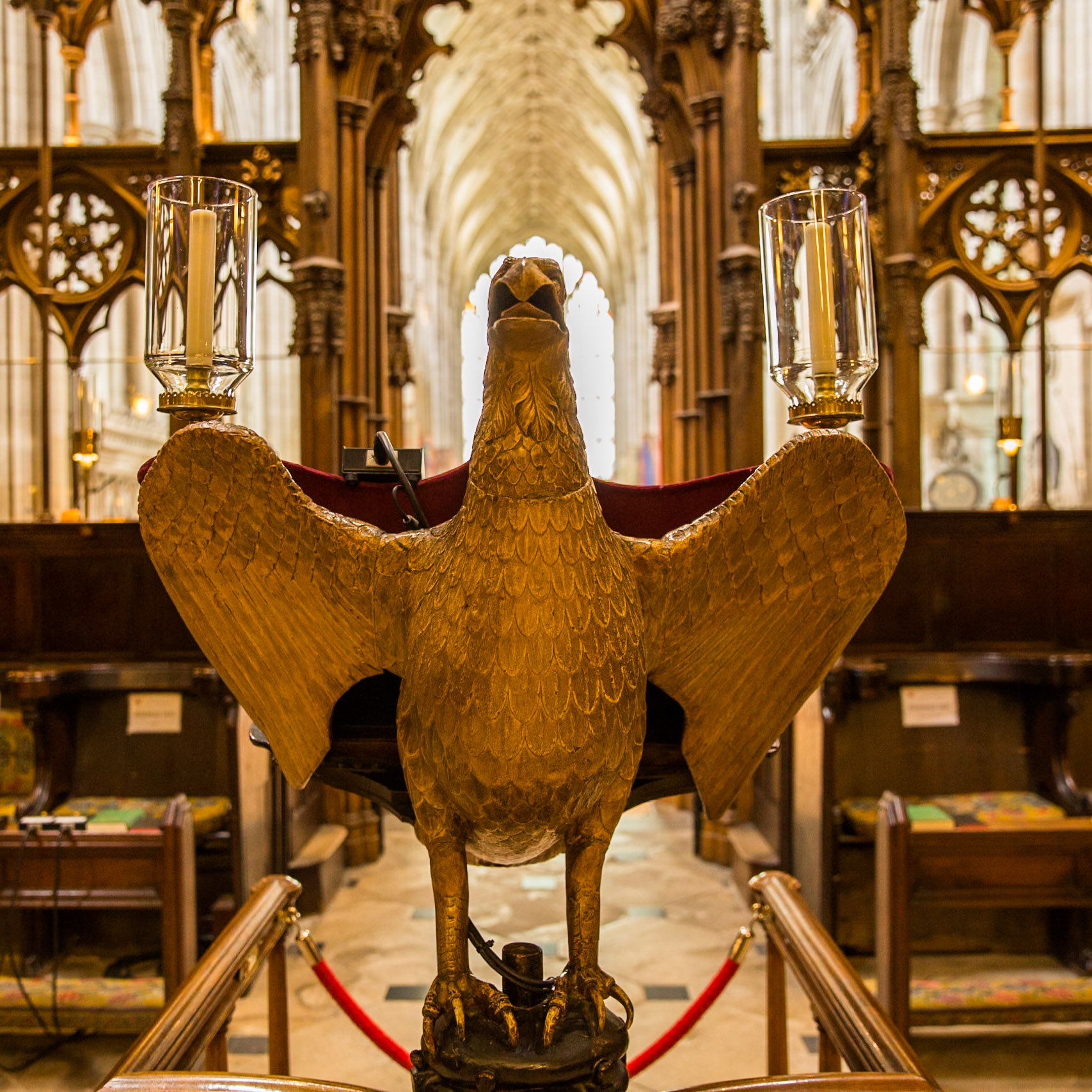 Winchester Cathedral, founded in 642, in Winchester, Hampshire, England
