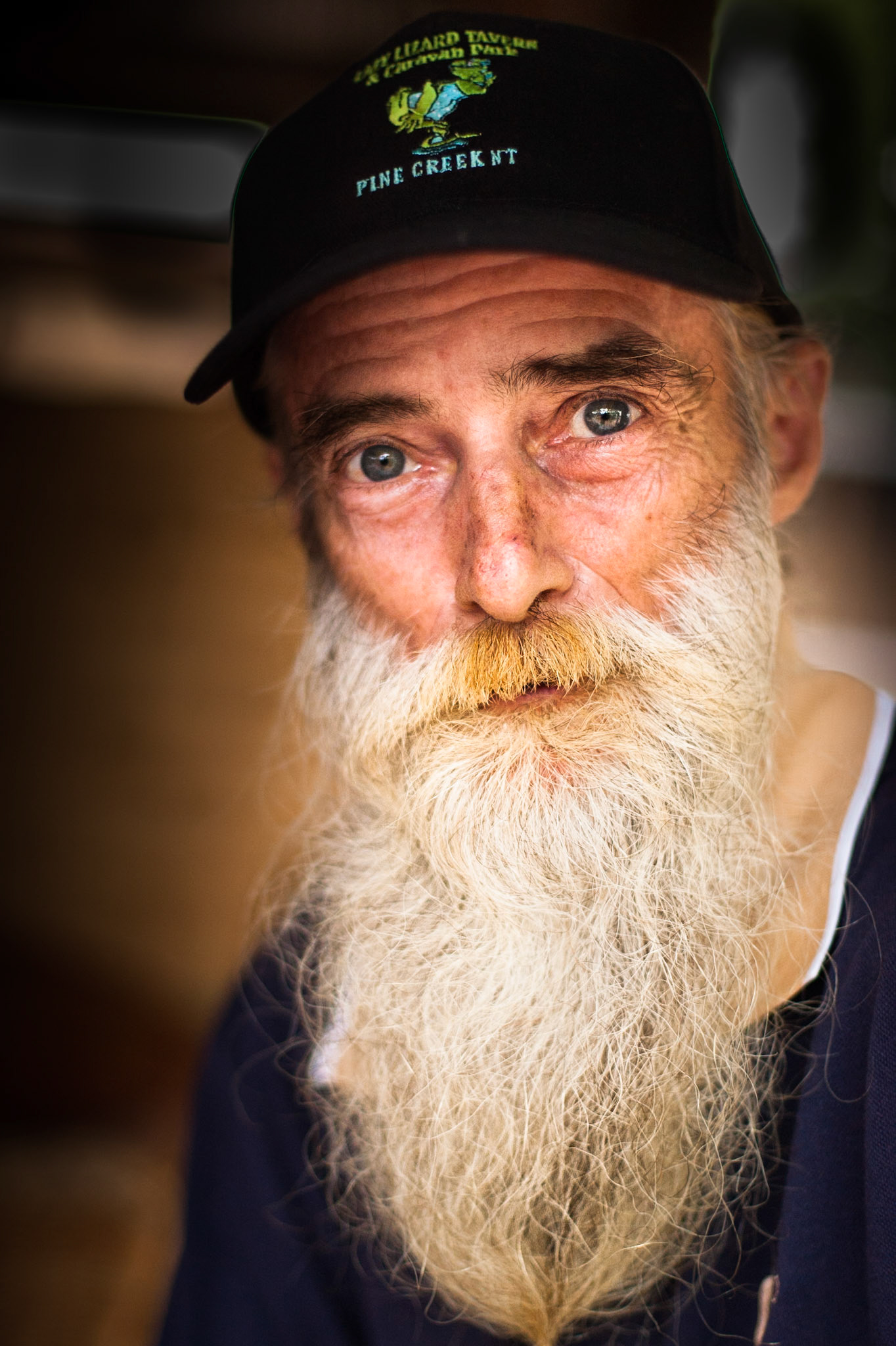 Brownie, patron of the Lazy-Lizard, Pine Creek, Northern Territory, Australia