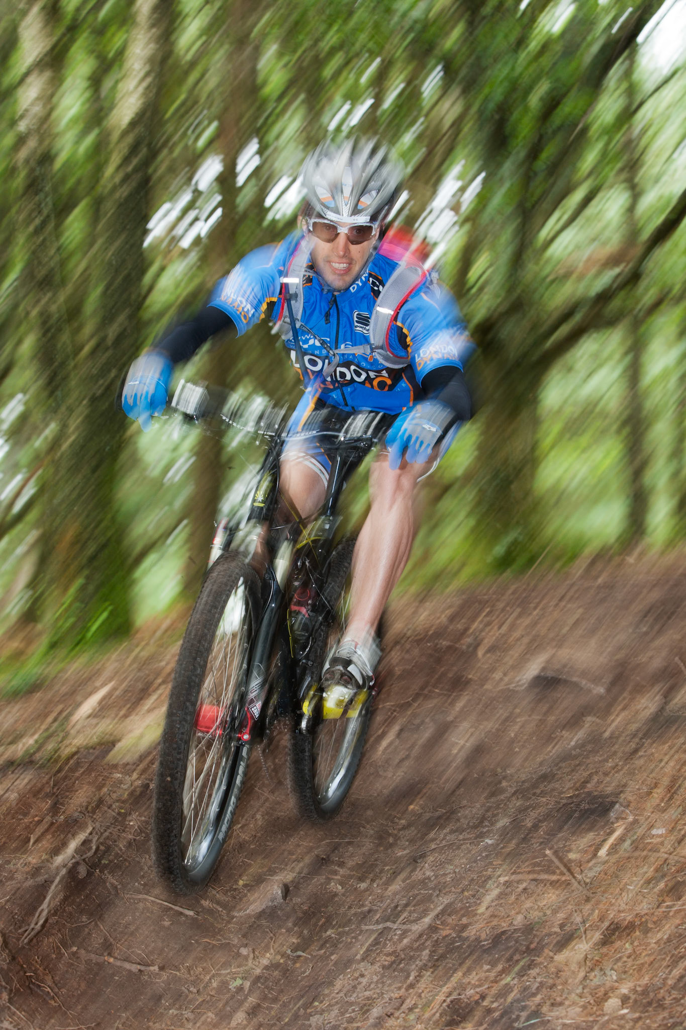 Cycling in Peaslake, the centre of the Surrey Hills area, close to the market town of Guildford, England.