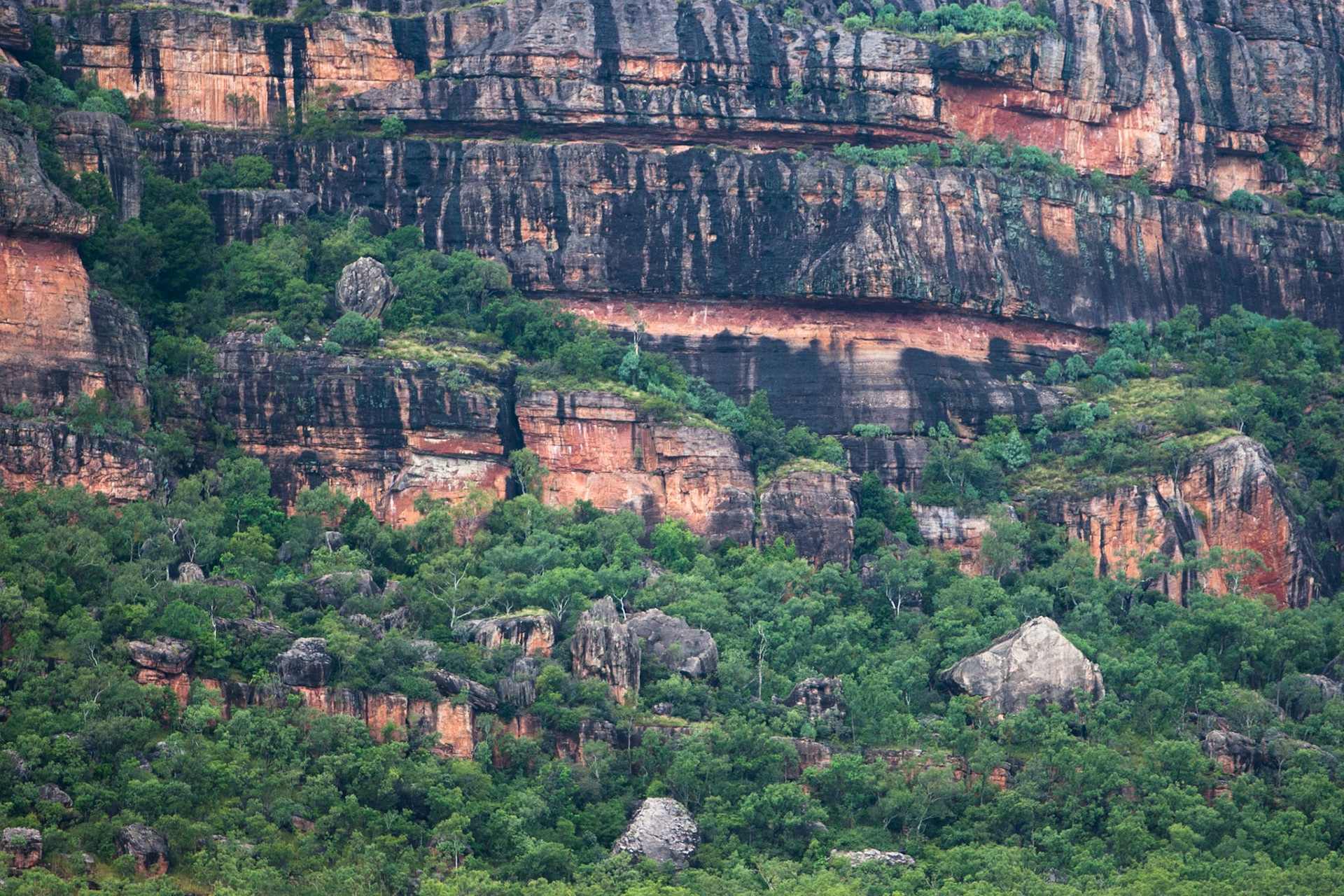 Sandstone cliffs, Cooinda, Kakadu, Northern Territory
