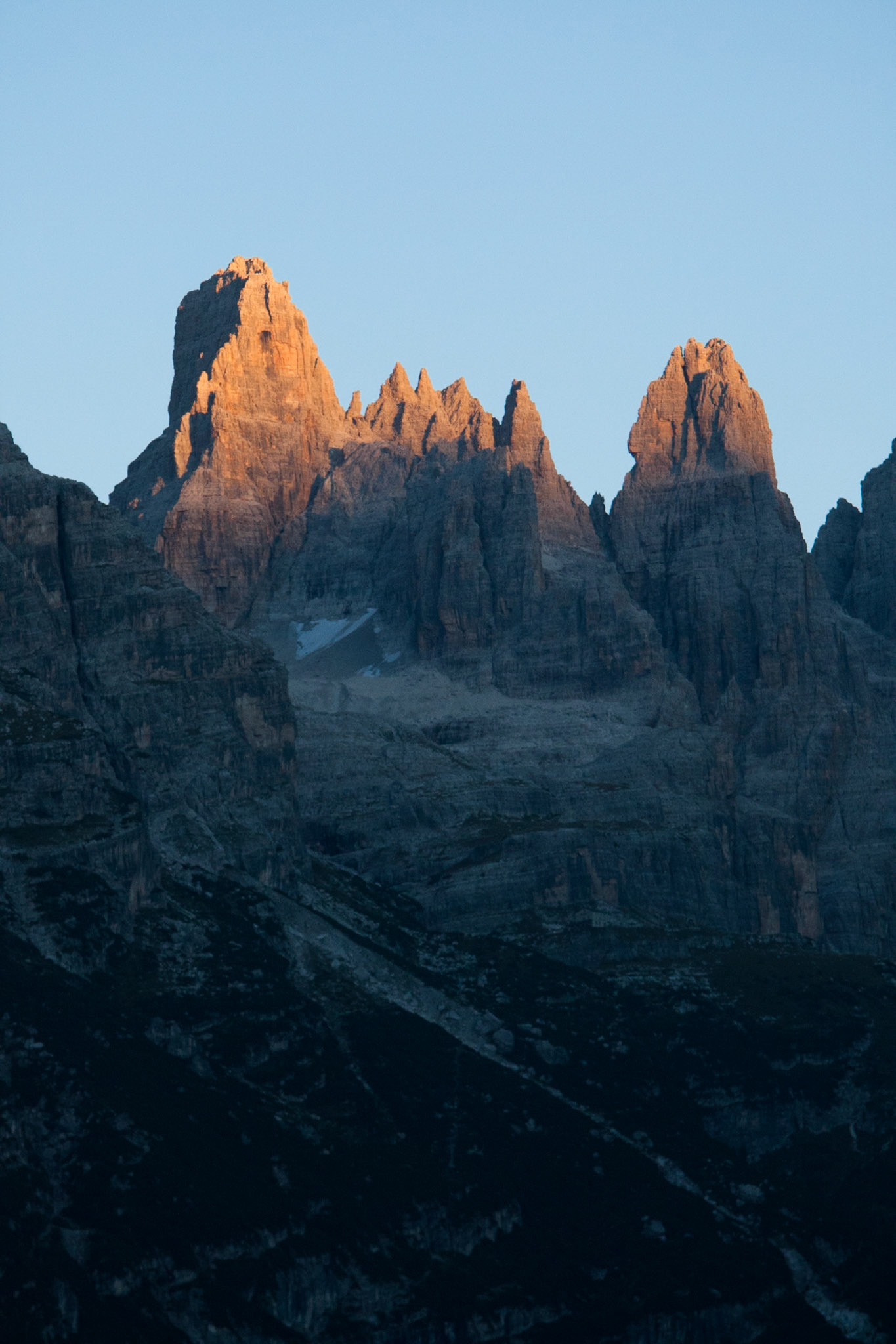 Dolomites at sunset, Madonna di Campiglio, Italy.