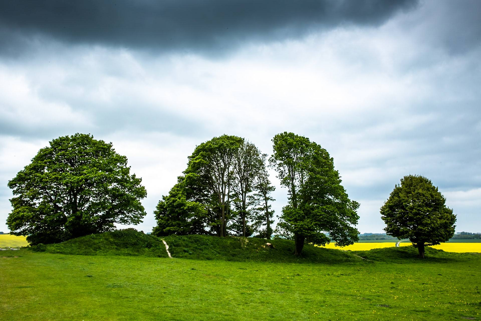 Old Sarum, is the site of the earliest settlement of Salisbury in Wiltshire, England. The hilltop shows evidence of Neolithic settlement as early as 3000BC. Stonehenge is nearby.