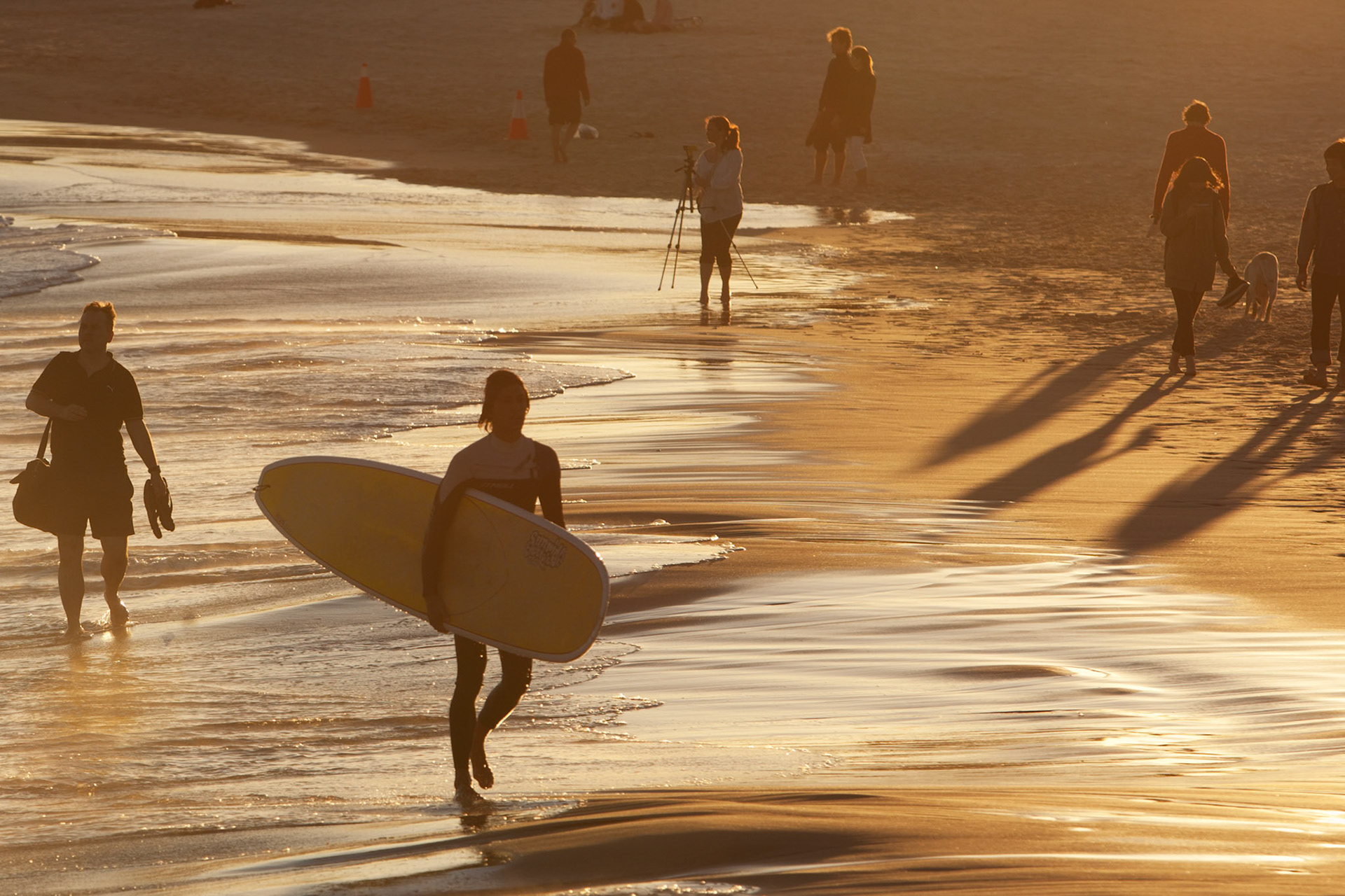 Sunset at Bondi beach, Sydney, Australia