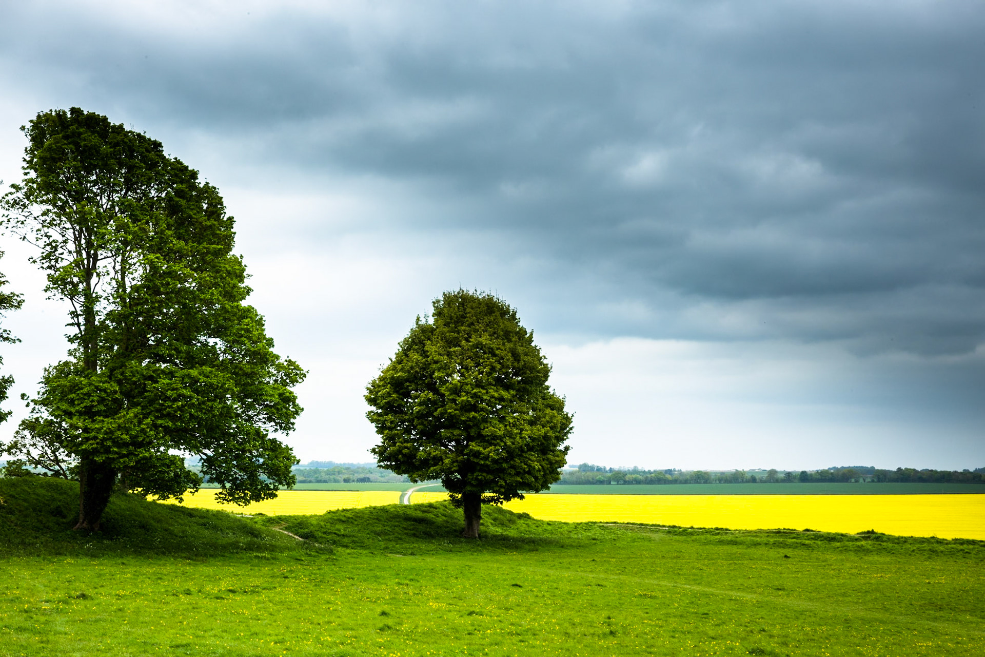 Old Sarum, is the site of the earliest settlement of Salisbury in Wiltshire, England. The hilltop shows evidence of Neolithic settlement as early as 3000BC. Stonehenge is nearby.
