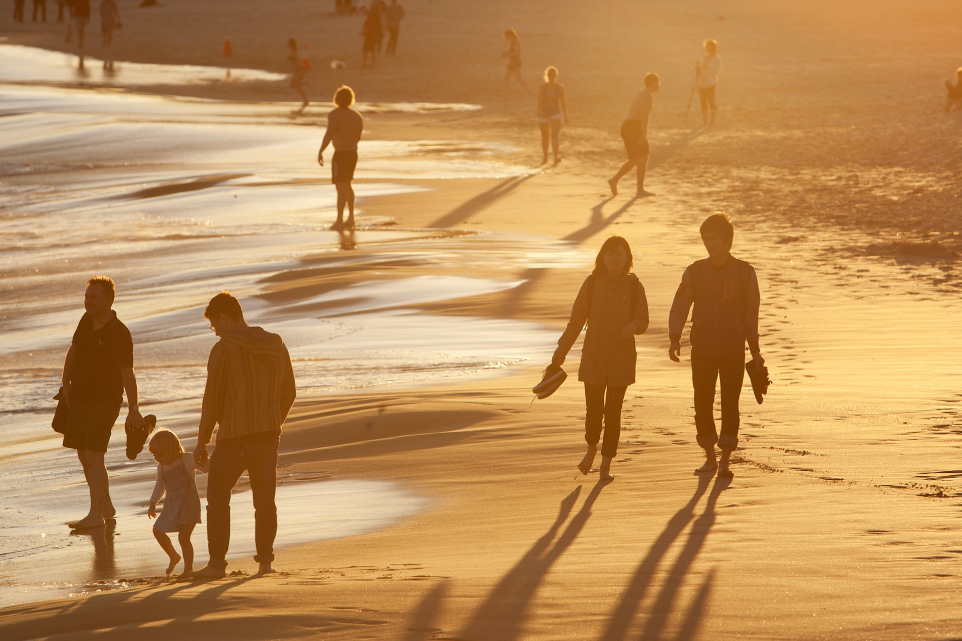 Sunset at Bondi beach, Sydney, Australia