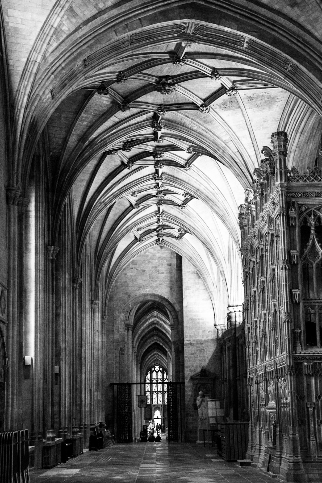 Winchester Cathedral, founded in 642, in Winchester, Hampshire, England