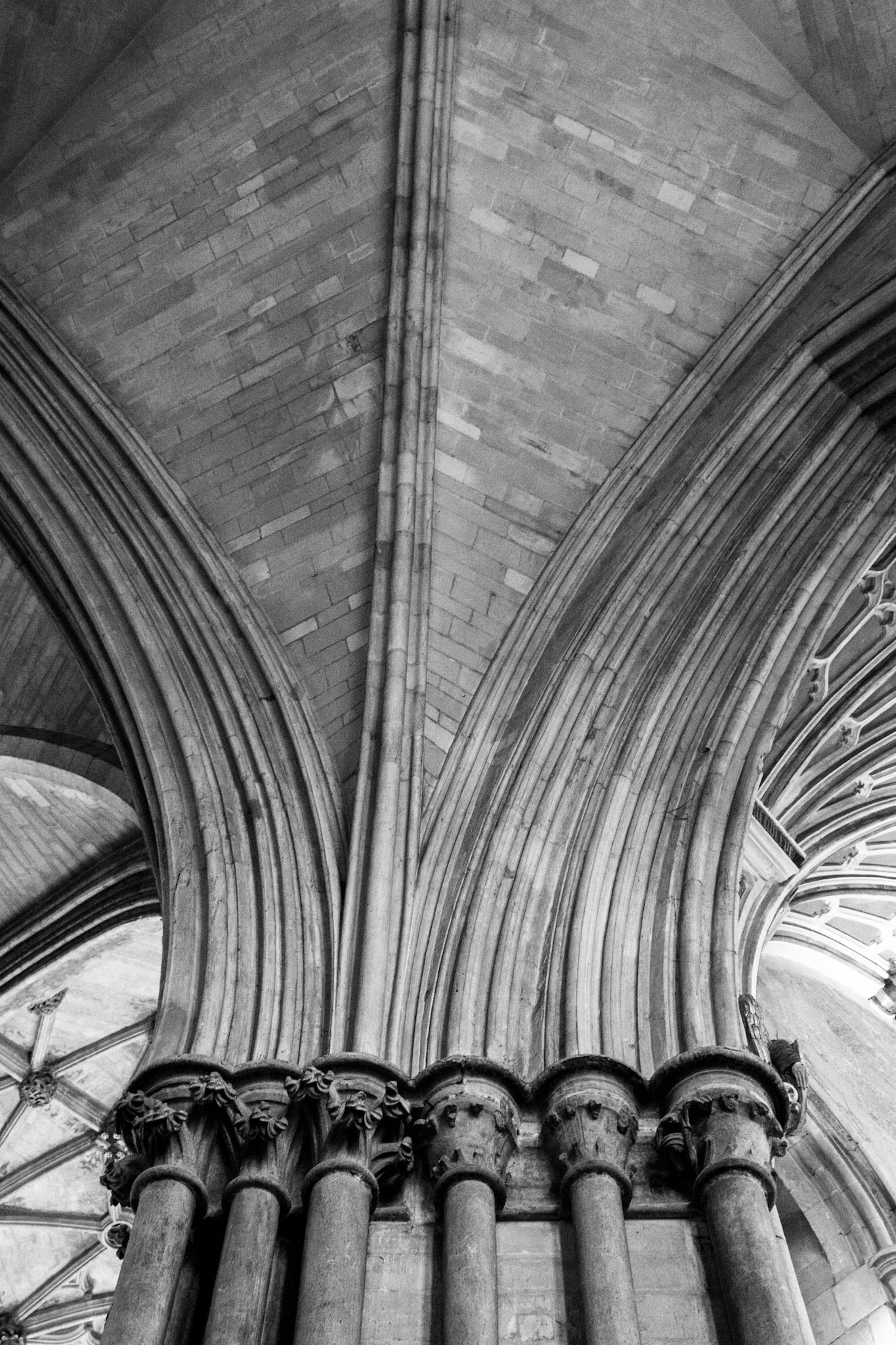 Winchester Cathedral, founded in 642, in Winchester, Hampshire, England