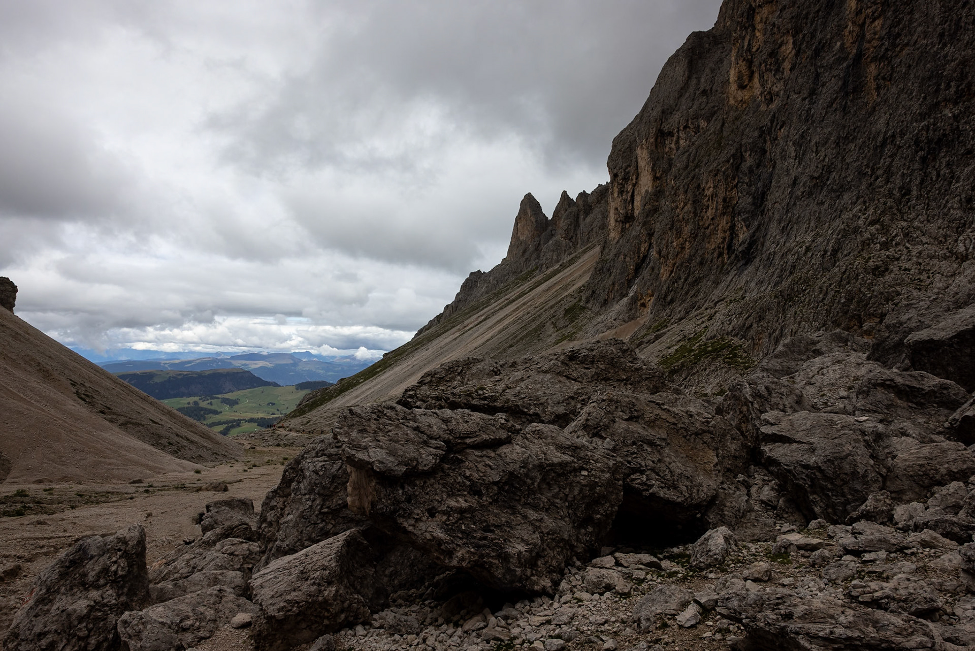 Passo Sella, Sassolungo, Selva di Val Gardena, Dolomites, South Tyrol, Italy