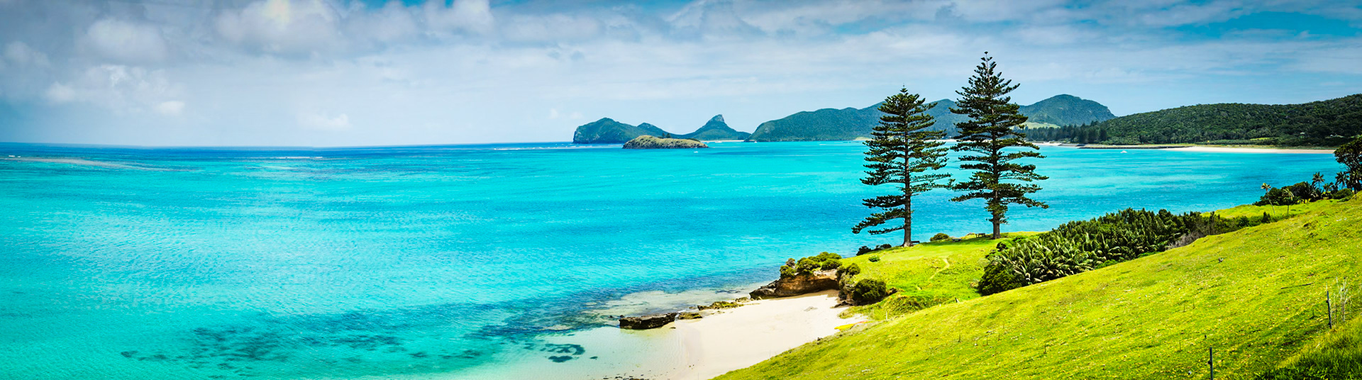 Panorama of Salmon Beach, Lord Howe Island