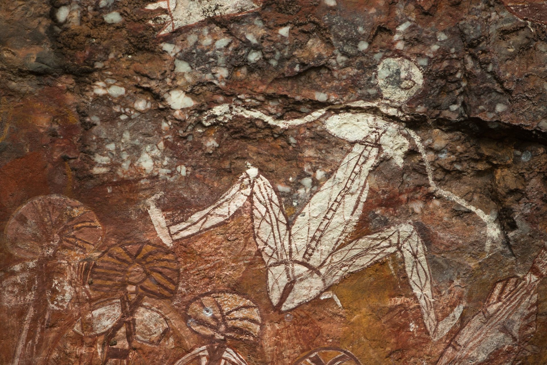 Rock-art Barrginj (Namarrgon's wife), Cooinda, Kakadu, Northern Territory