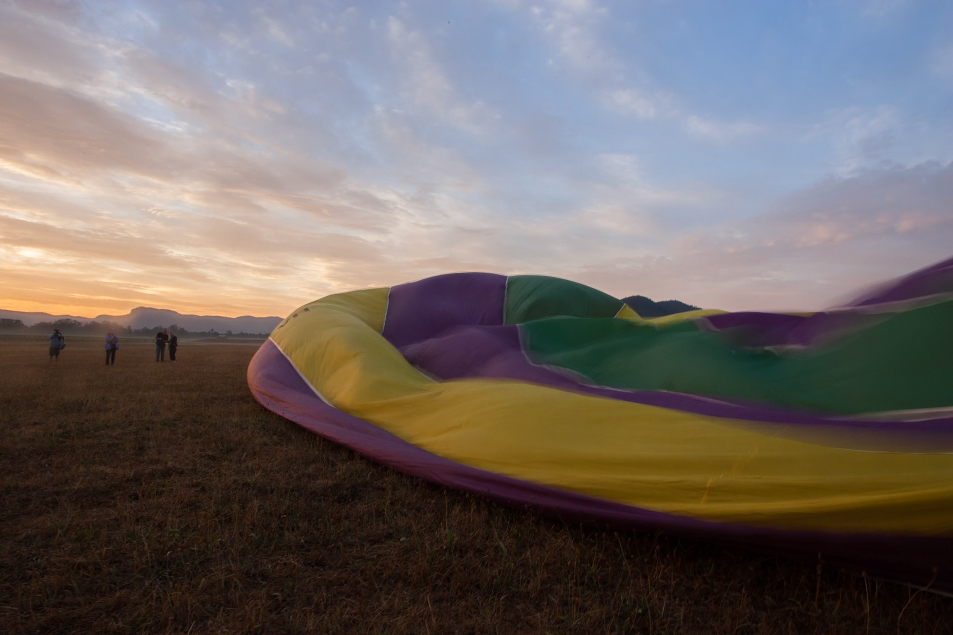 Hot air balloon ride in the Hunter Valley, New South Wales.