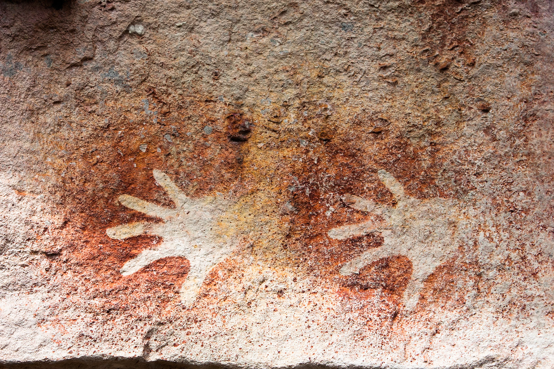 Rock-art hands, Mount Borradale, Arnhemland, Northern Territory