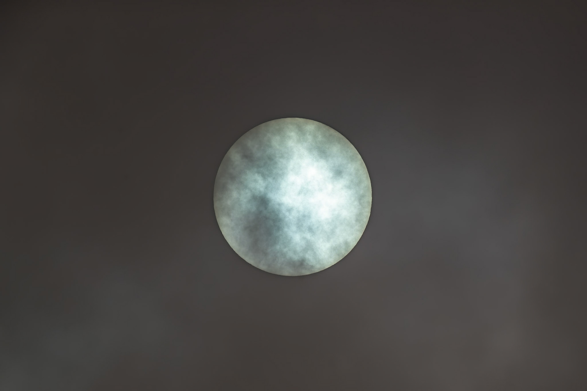 Smoke from volcano Nevada del Ruiz covering the sun, Terminales del Ruiz, Colombia