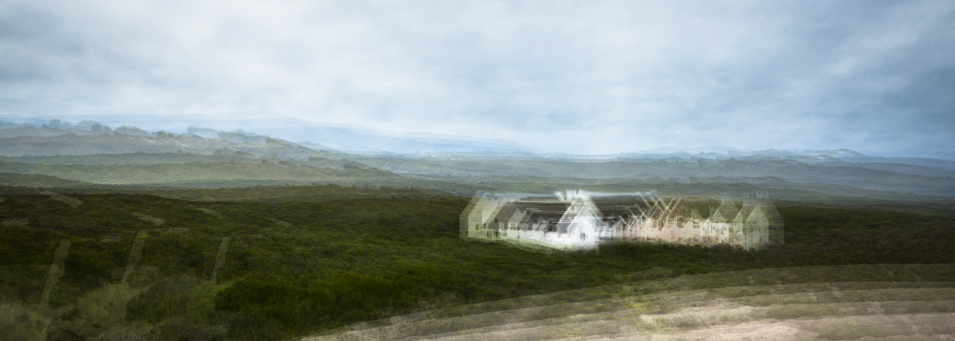 Multiple exposure of the ruins at Koppie Alleen, De Hoop