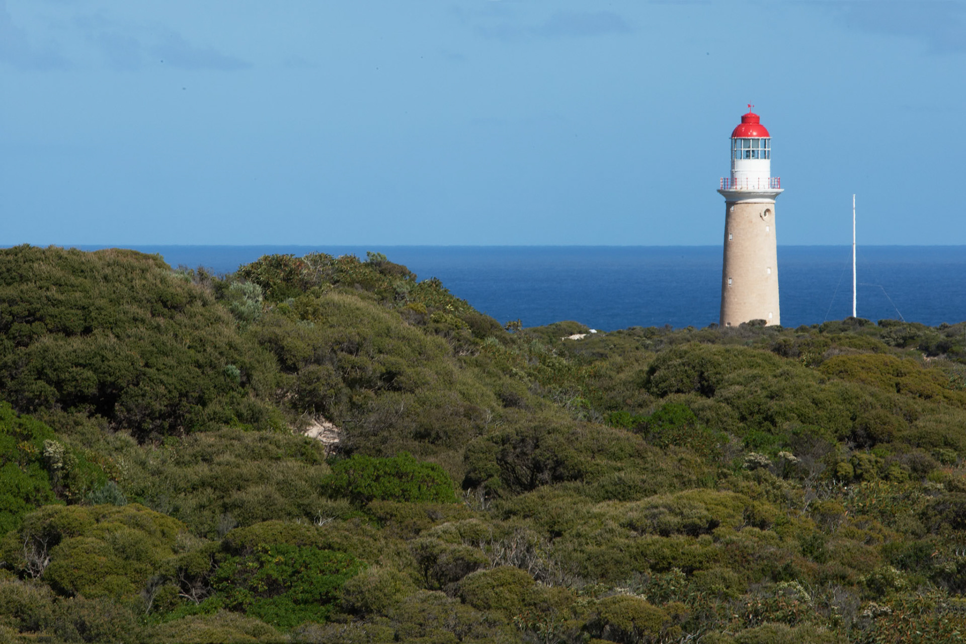 Lighouse at Cape de Coudiac in Flinders Chase National Park, Kangaroo Island, South Australia