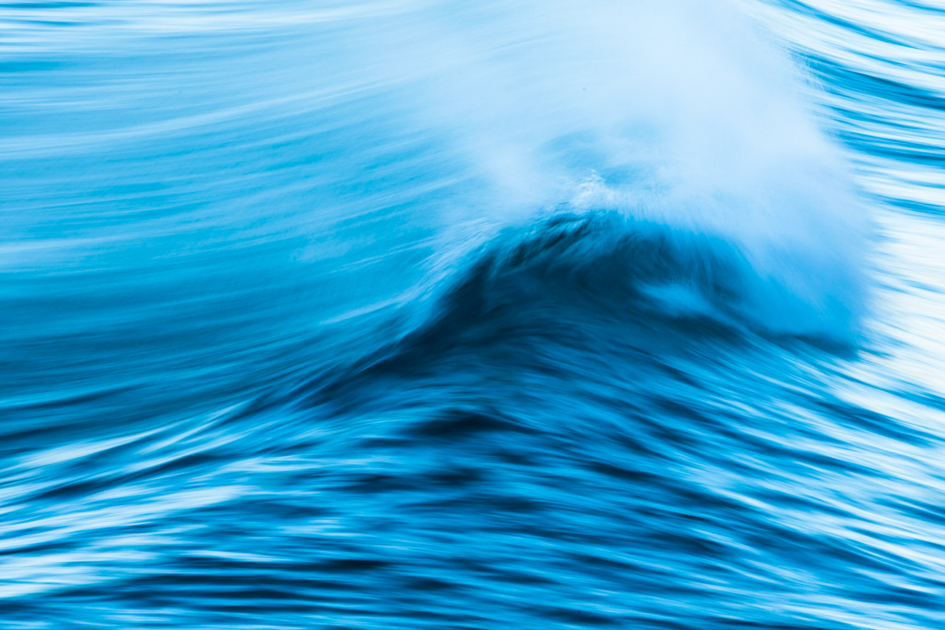 An abstract image of the surf about to break, showing the movement and power of the sea. Mackenzies Bay, Sydney, NSW