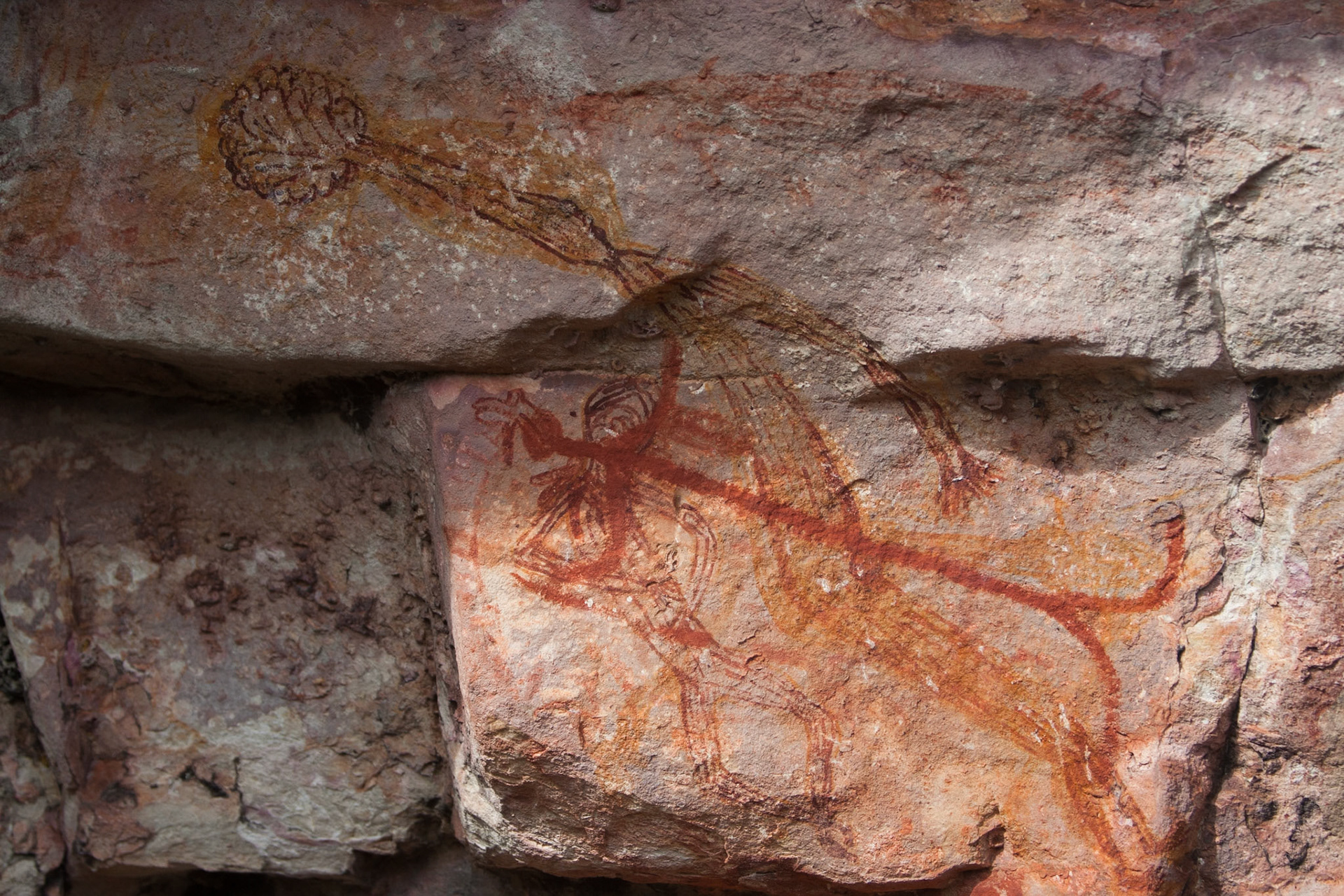 Rock-art figures, Mount Borradale, Arnhemland, Northern Territory