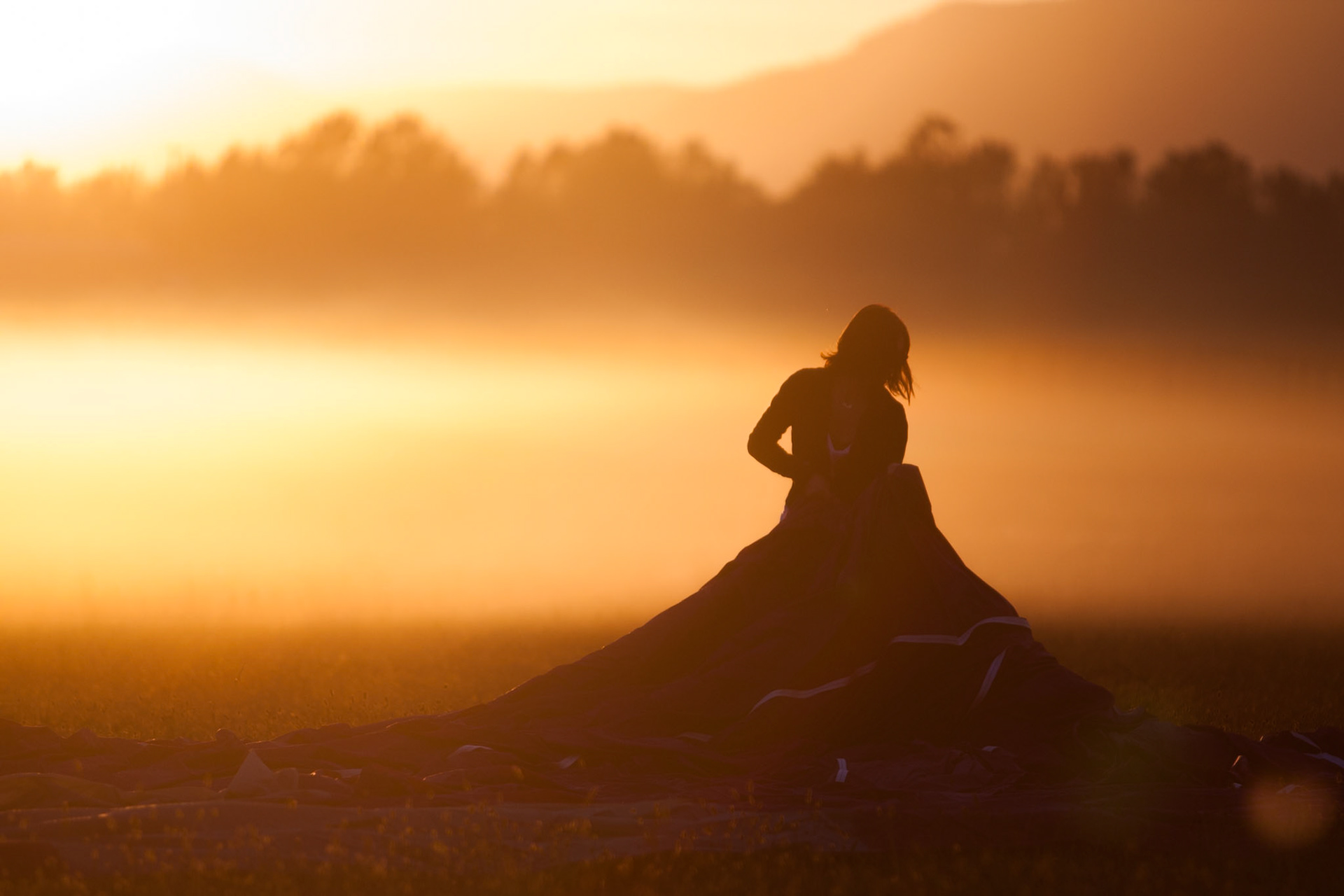 Hot air balloon ride in the Hunter Valley, New South Wales.