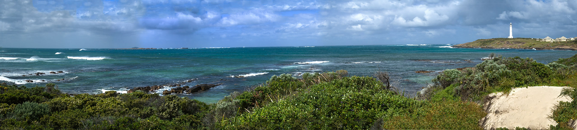 A panorama of Cape Leeuwin Lighthouse, Western Australia