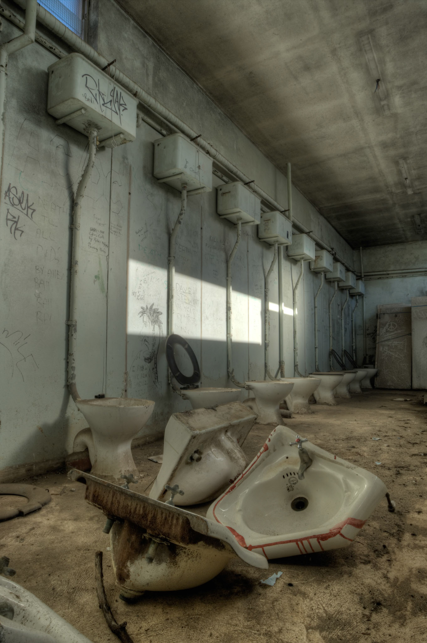 World War ll latrines on Cockatoo Island, built 1941