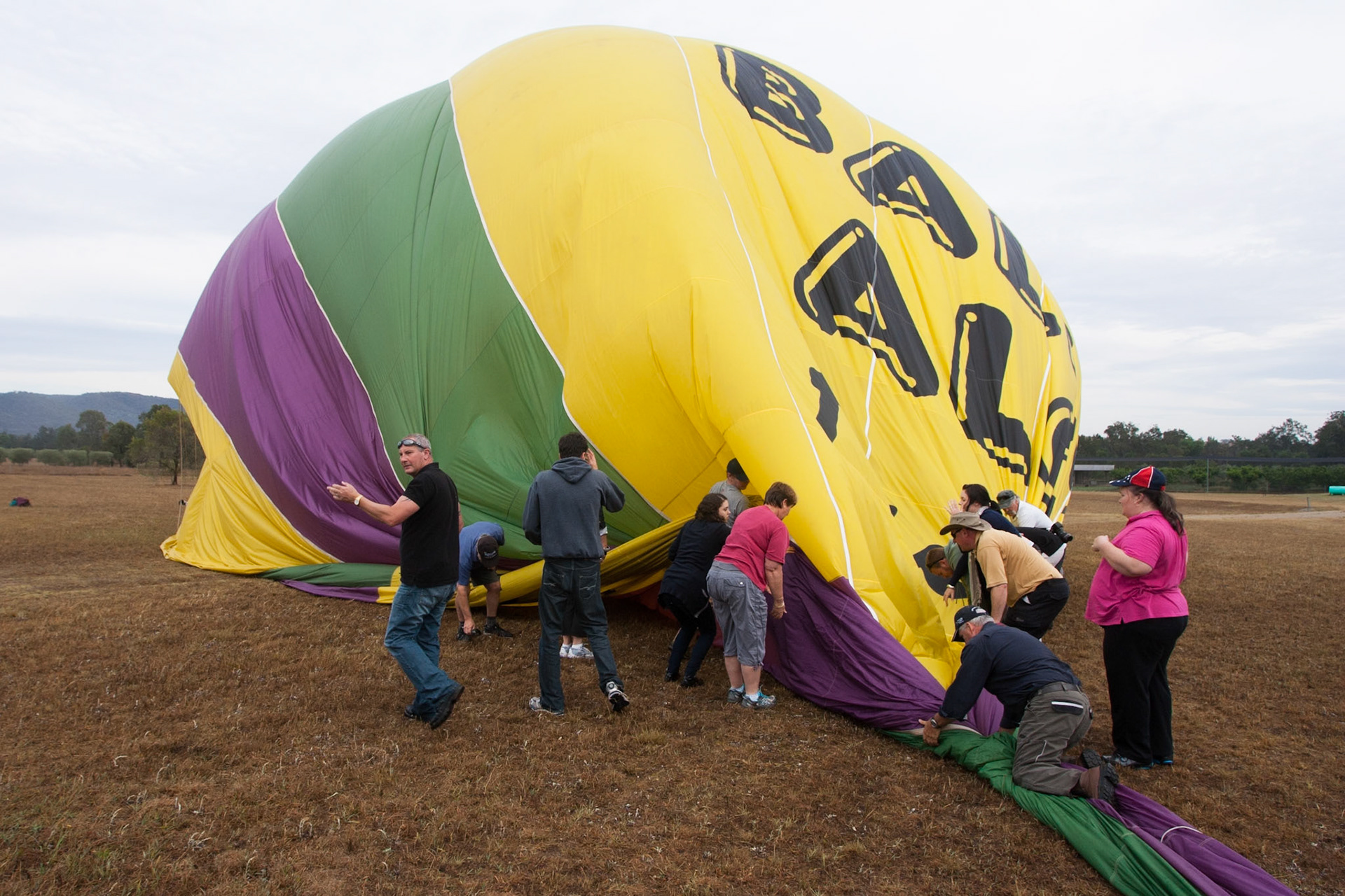 Hot air balloon ride in the Hunter Valley, New South Wales.