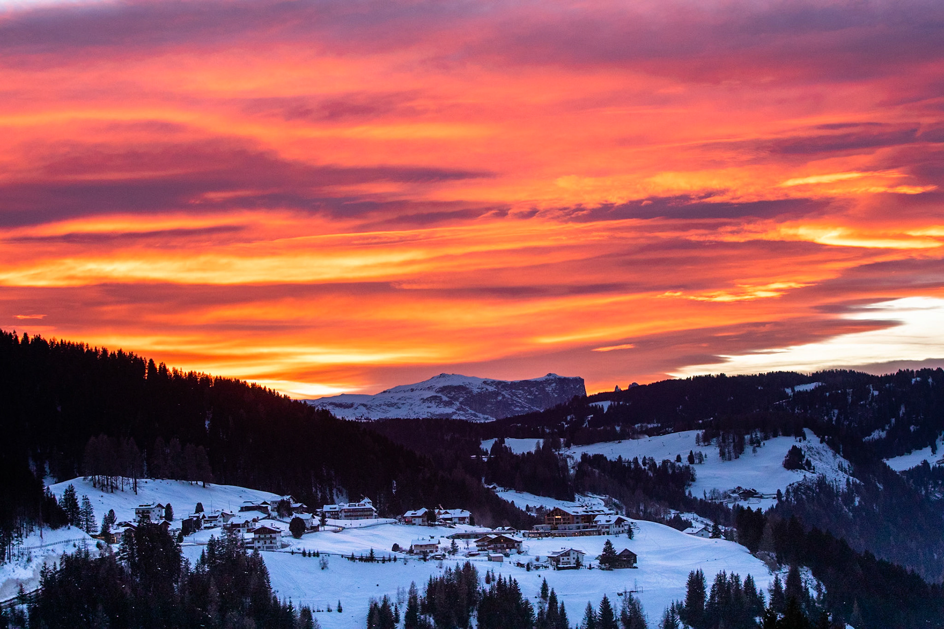 La Selva di val Gardena, Dolomites, Italy