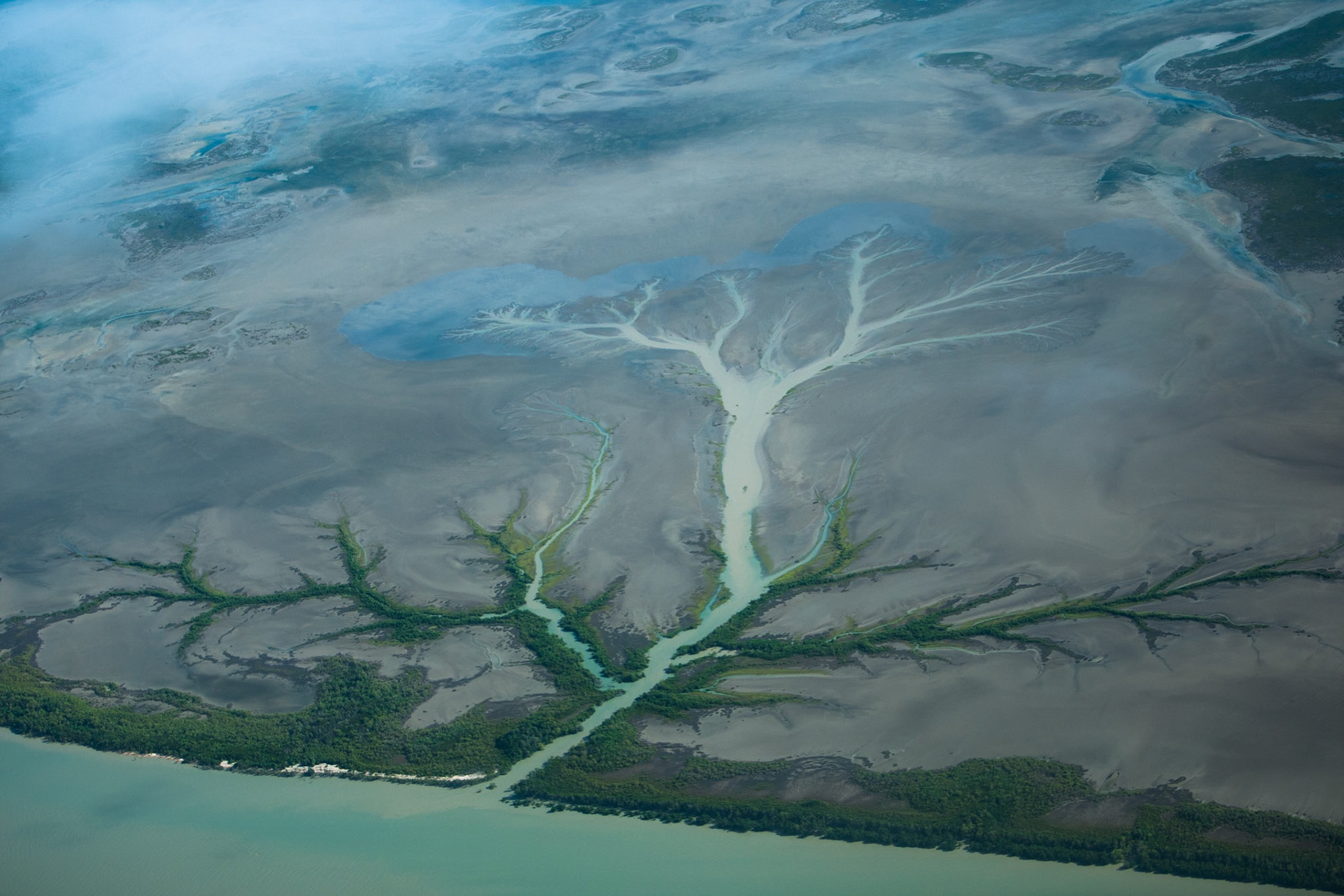 An aerial view of Arnhemland, flying from Mount Borradale to Darwin