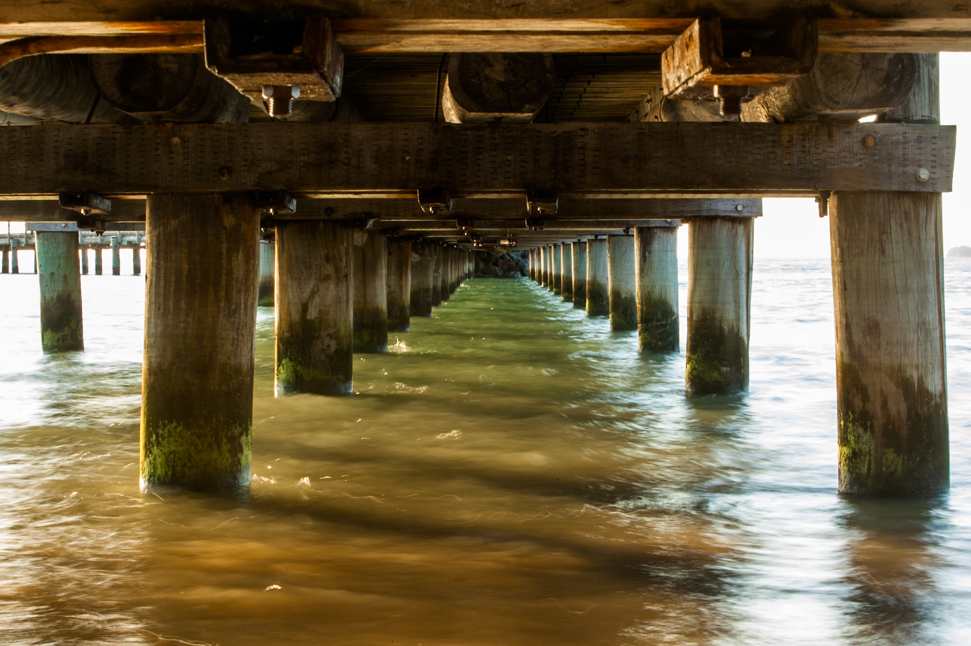 Under the pier at Kingfisher Bay, Fraser Island, Queensland