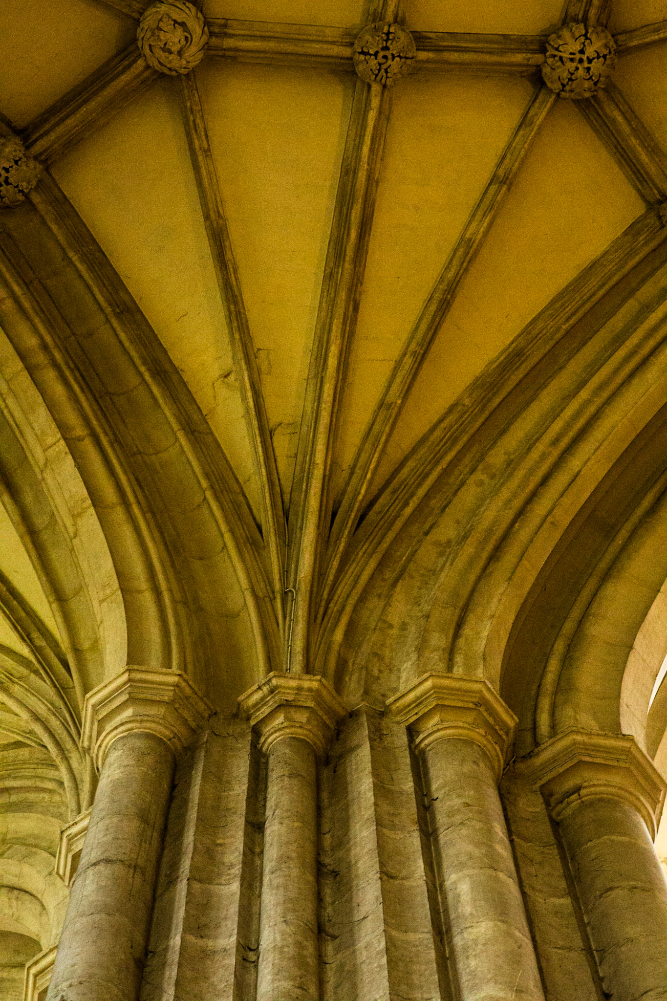 Winchester Cathedral, founded in 642, in Winchester, Hampshire, England