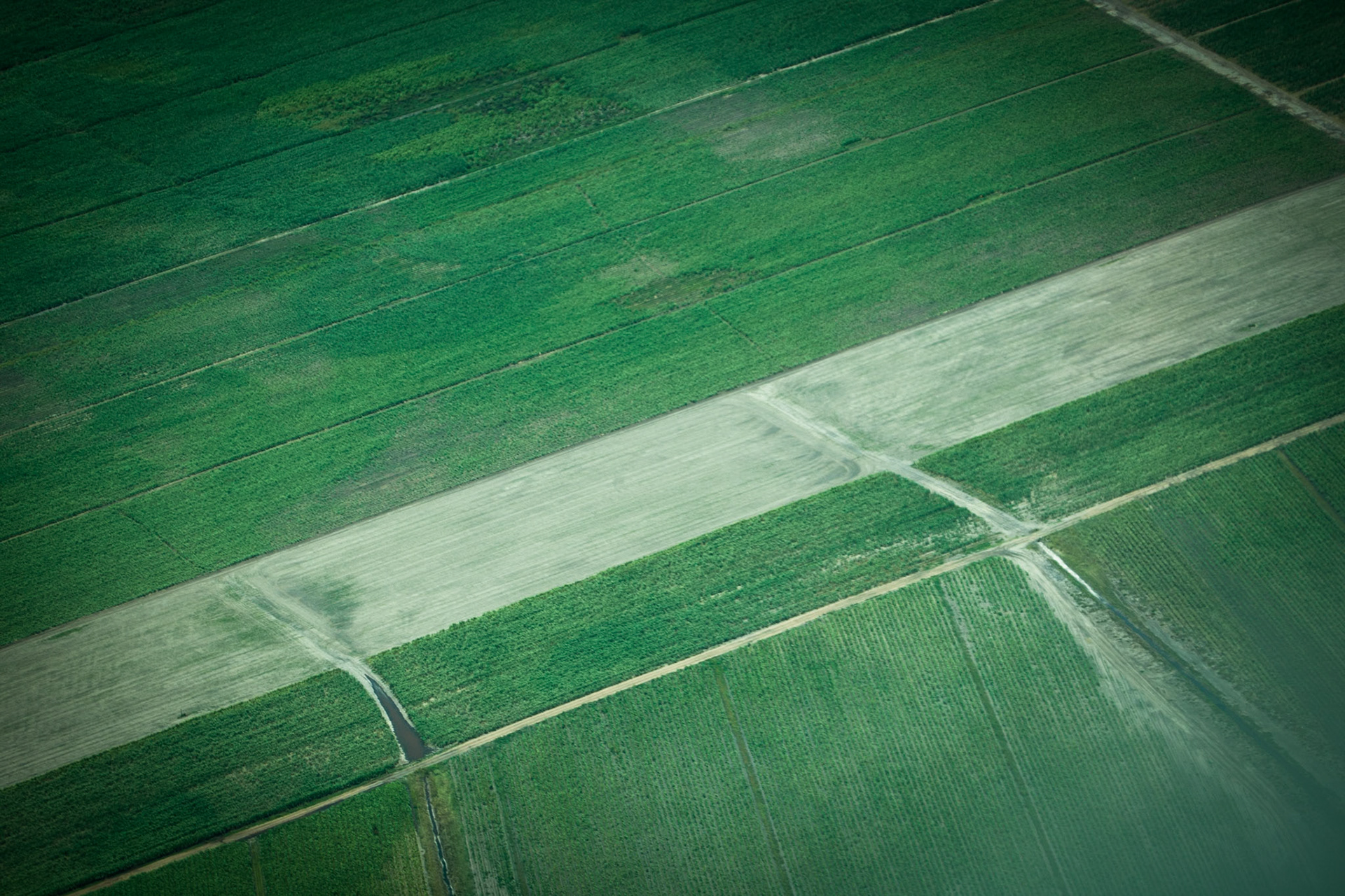 Patterns of Bundaberg from the air, Queensland, Australia