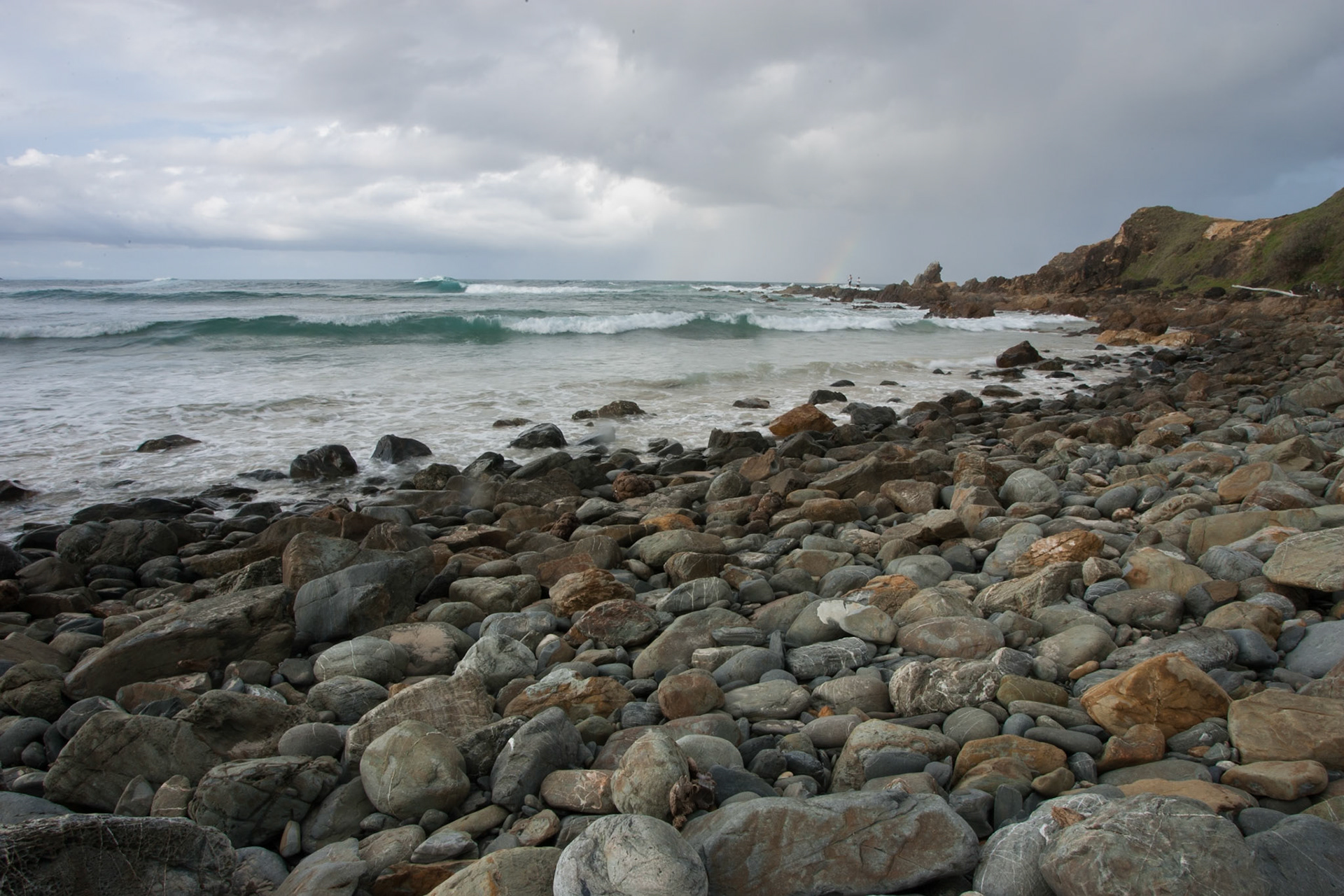 Rock and surf, Little Watego's beach, Byron Bay, New South Wales
