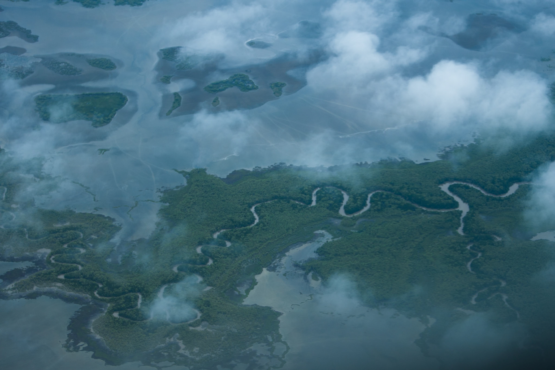 An aerial view of Arnhemland, flying from Mount Borradale to Darwin