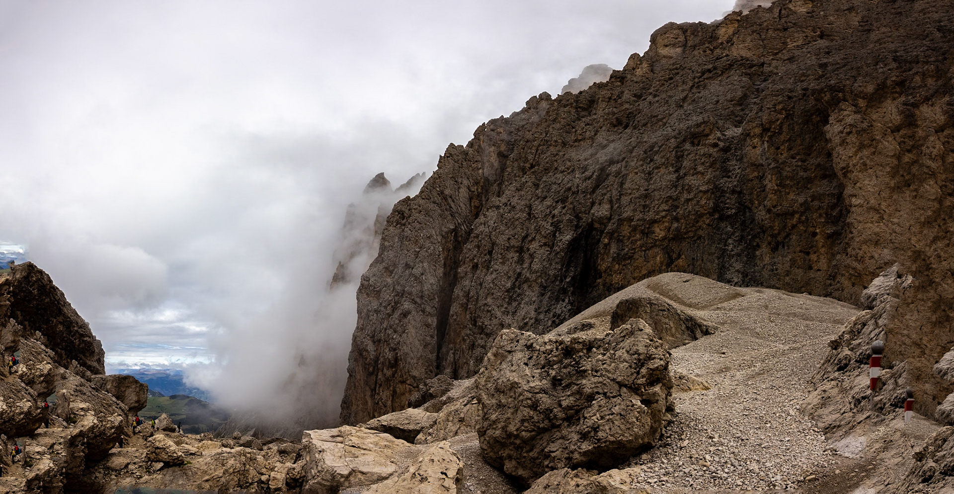 Passo Sella, Sassolungo, Selva di Val Gardena, Dolomites, South Tyrol, Italy